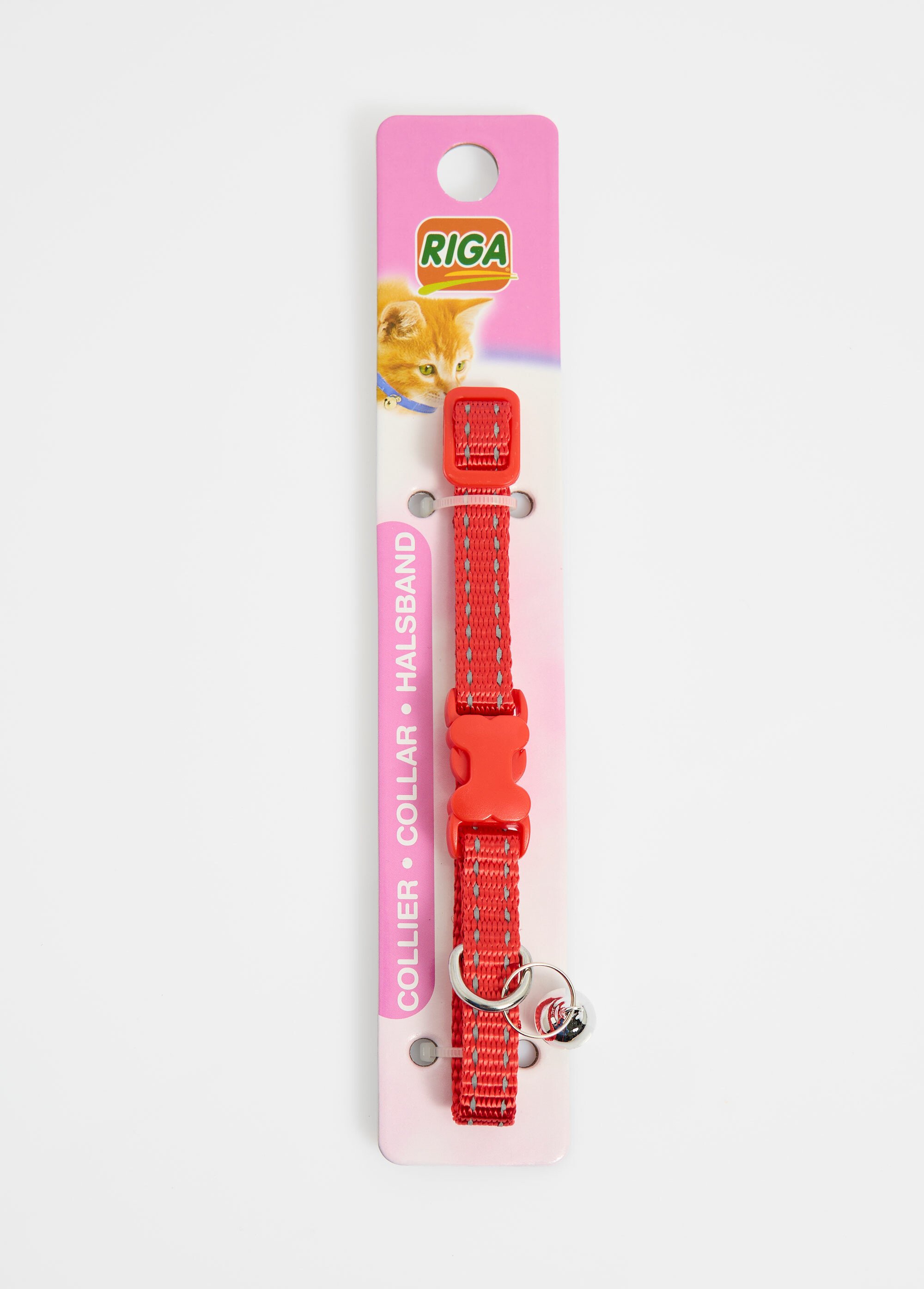 Collier réglable pour chat avec grelot ROUGE RIG-00001773EL DE1