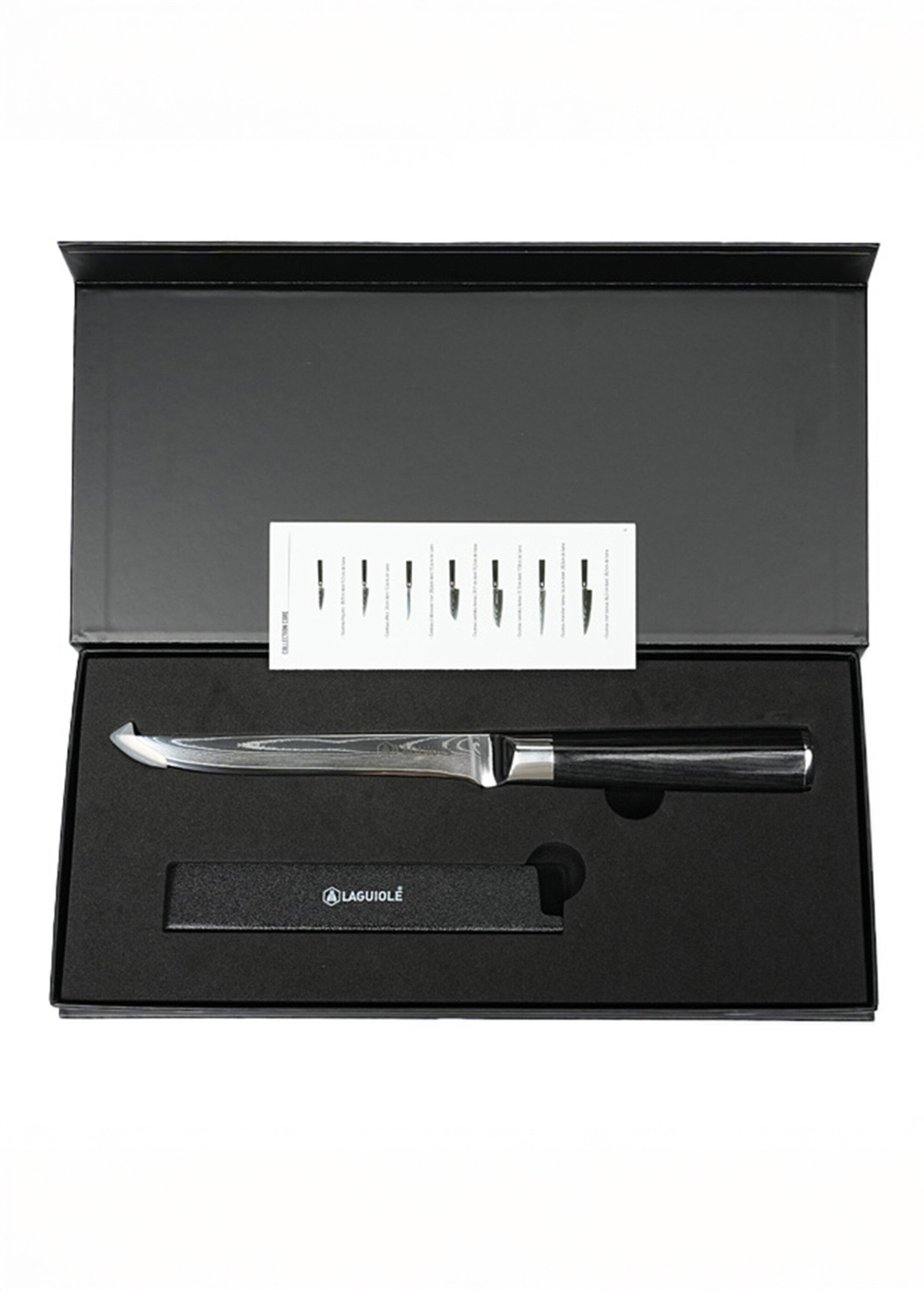 Couteau à désosser lame damas + étui, Core Noir 9171550 DE1