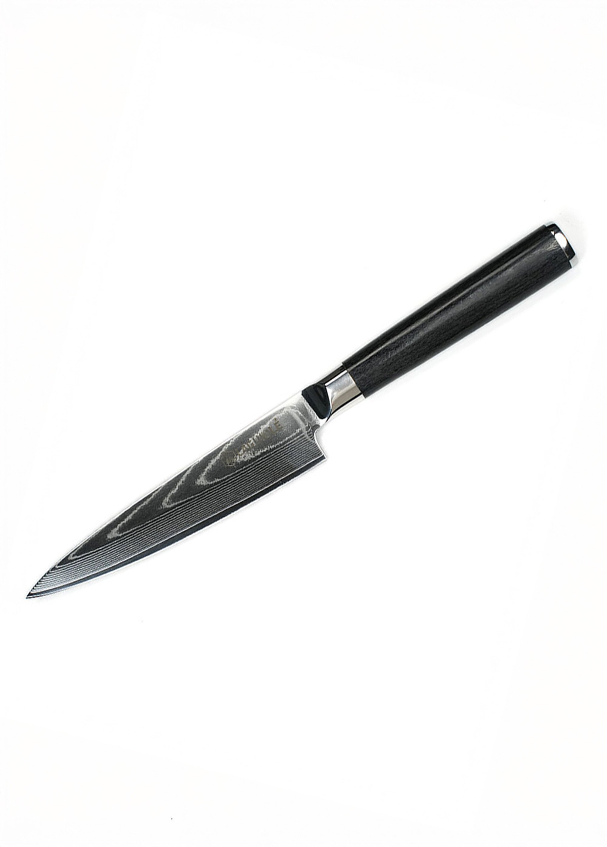 Couteau d'office lame damas + étui, Core Noir 9171545 FA1