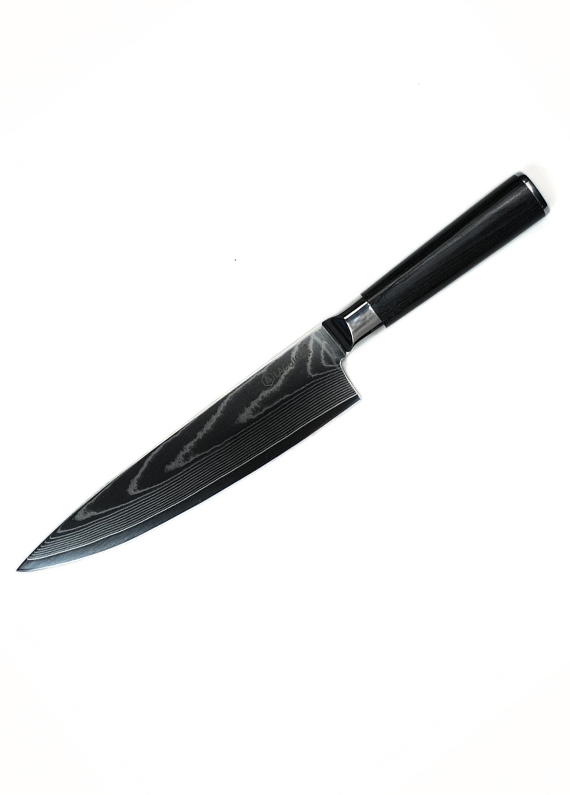 Couteau de chef lame damas + étui, Core Noir 9171562 FA1