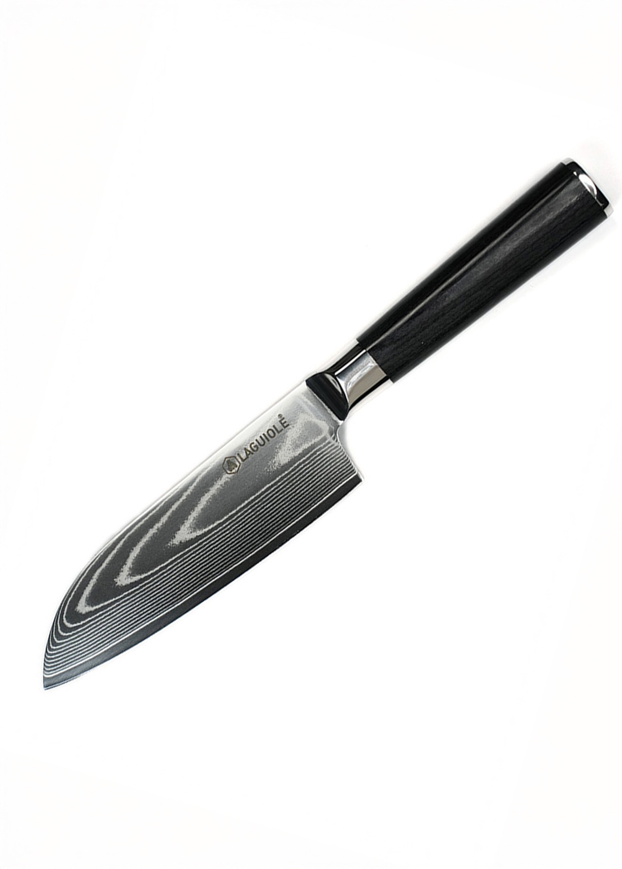 Couteau Santoku lame damas + étui, Core