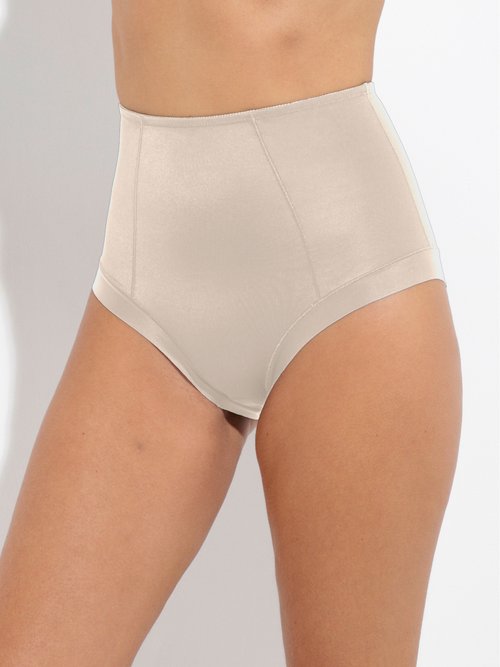 Culotte maxi sculptante taille haute Femme Beige DYNAMO FA1