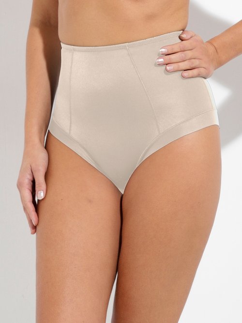 Culotte maxi sculptante taille haute Femme Beige DYNAMO FA2