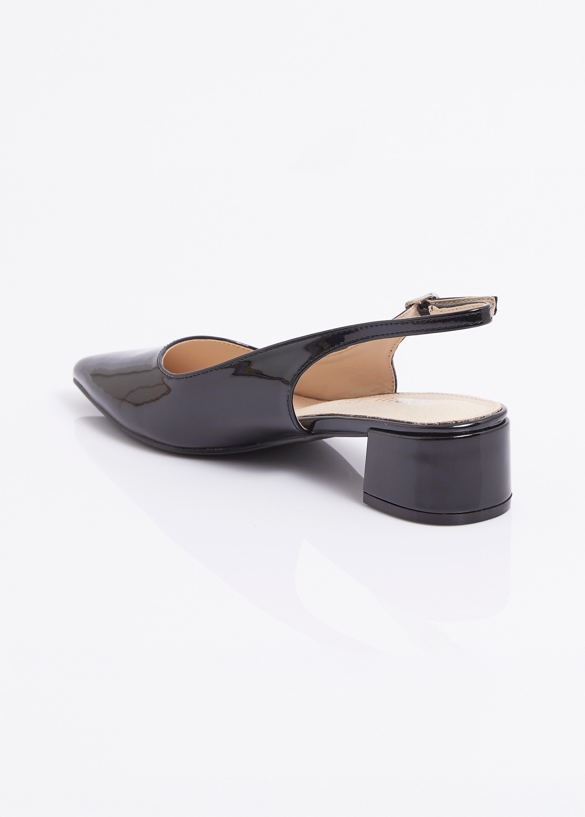 Escarpins slingback vernis pointus