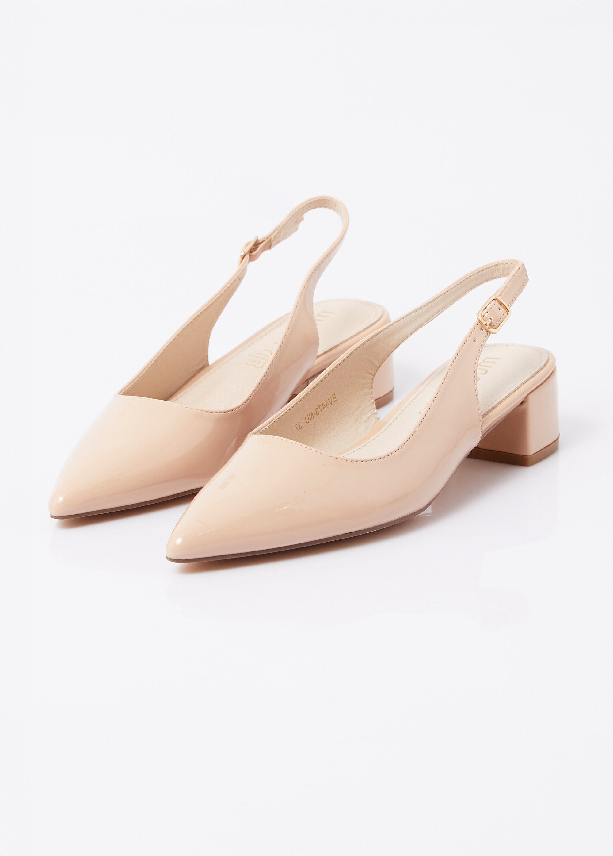Escarpins slingback vernis pointus