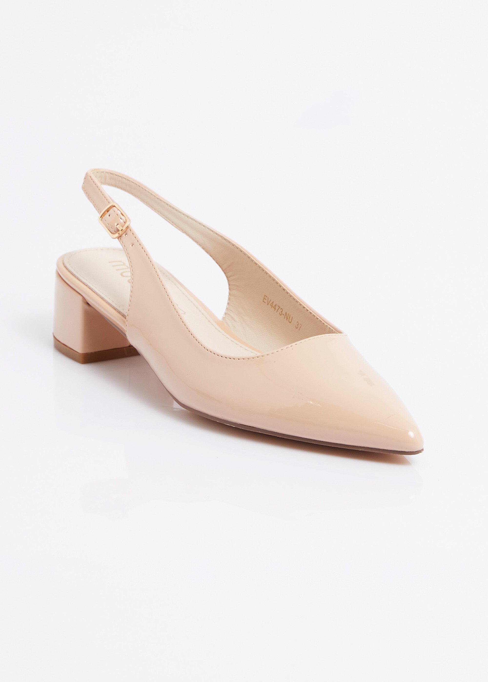 Escarpins slingback vernis pointus