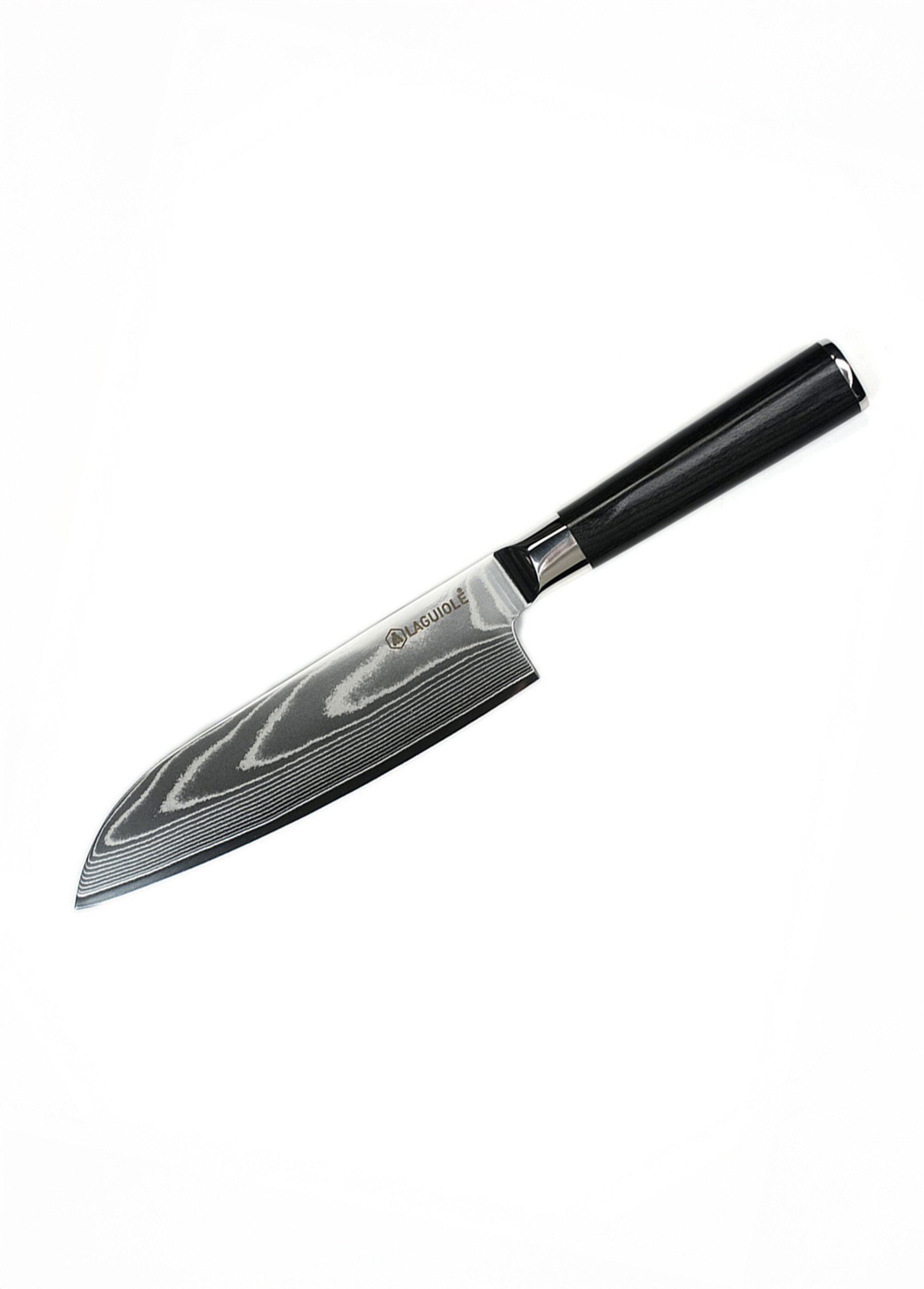 Grand couteau Santoku lame damas + étui, Core Noir 9171560 FA1