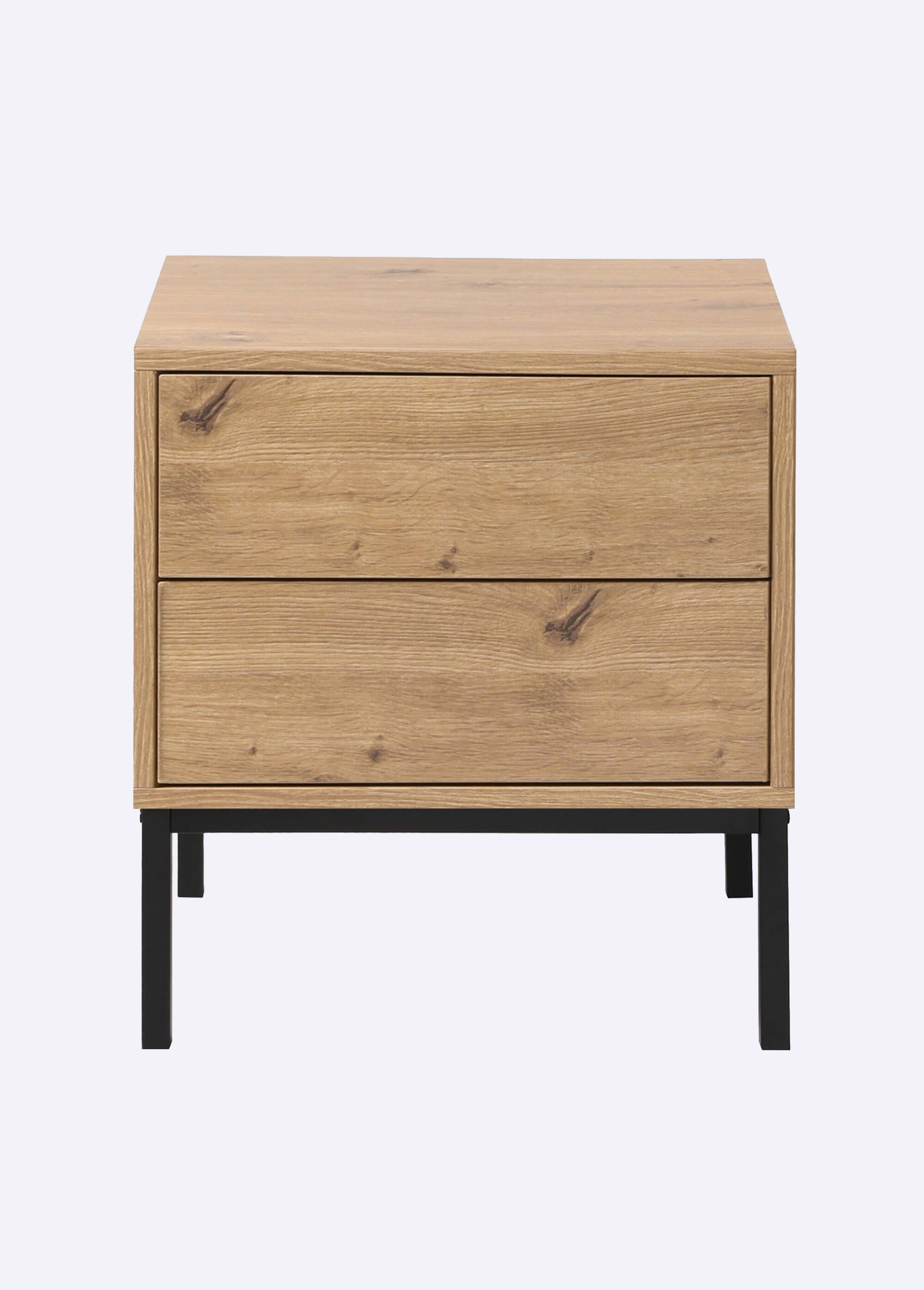 LENNY Table de chevet tiroirs push/pull MARRON CAL-13546133 FA1