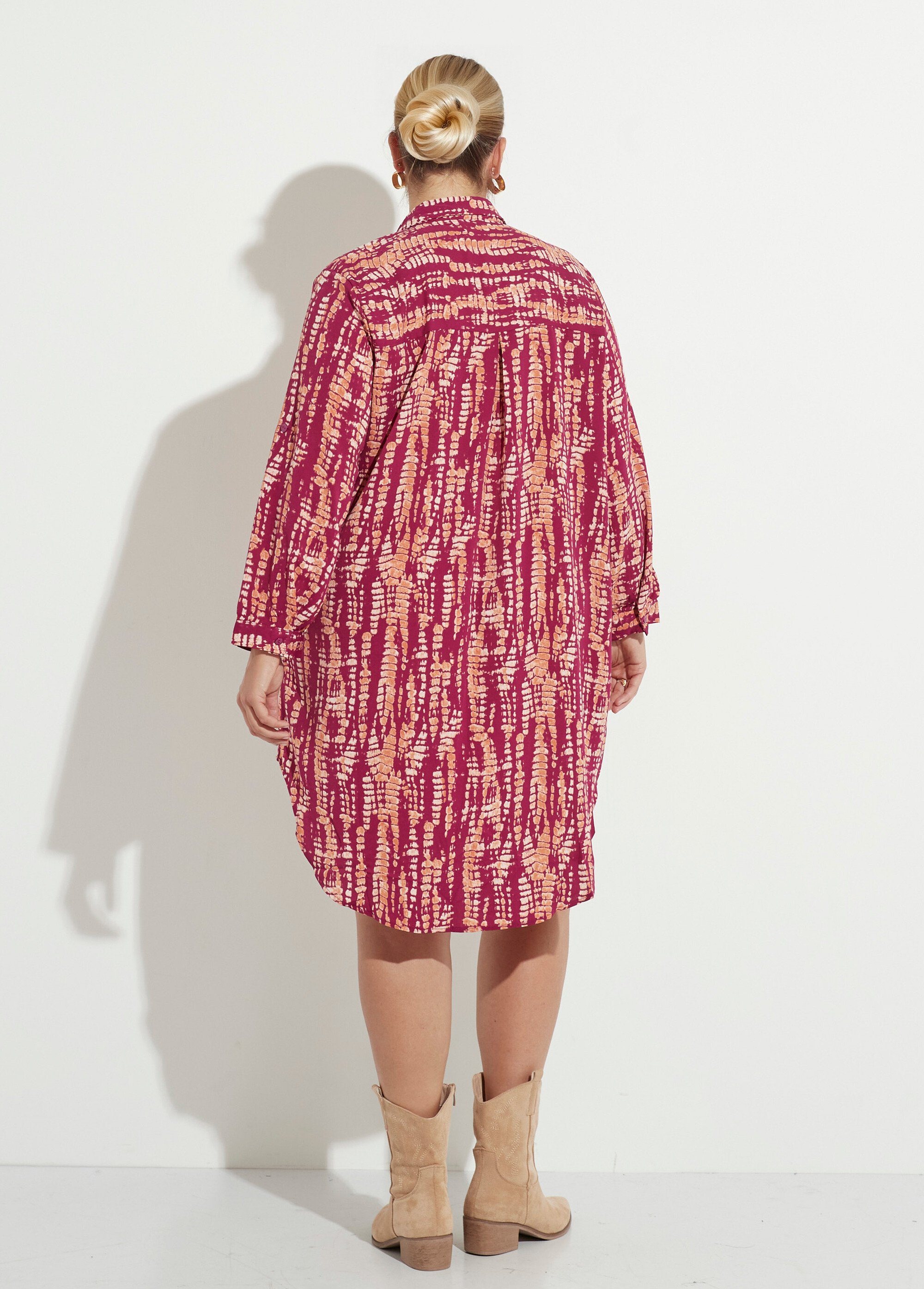 Robe chemisier imprimé reptile fantaisie