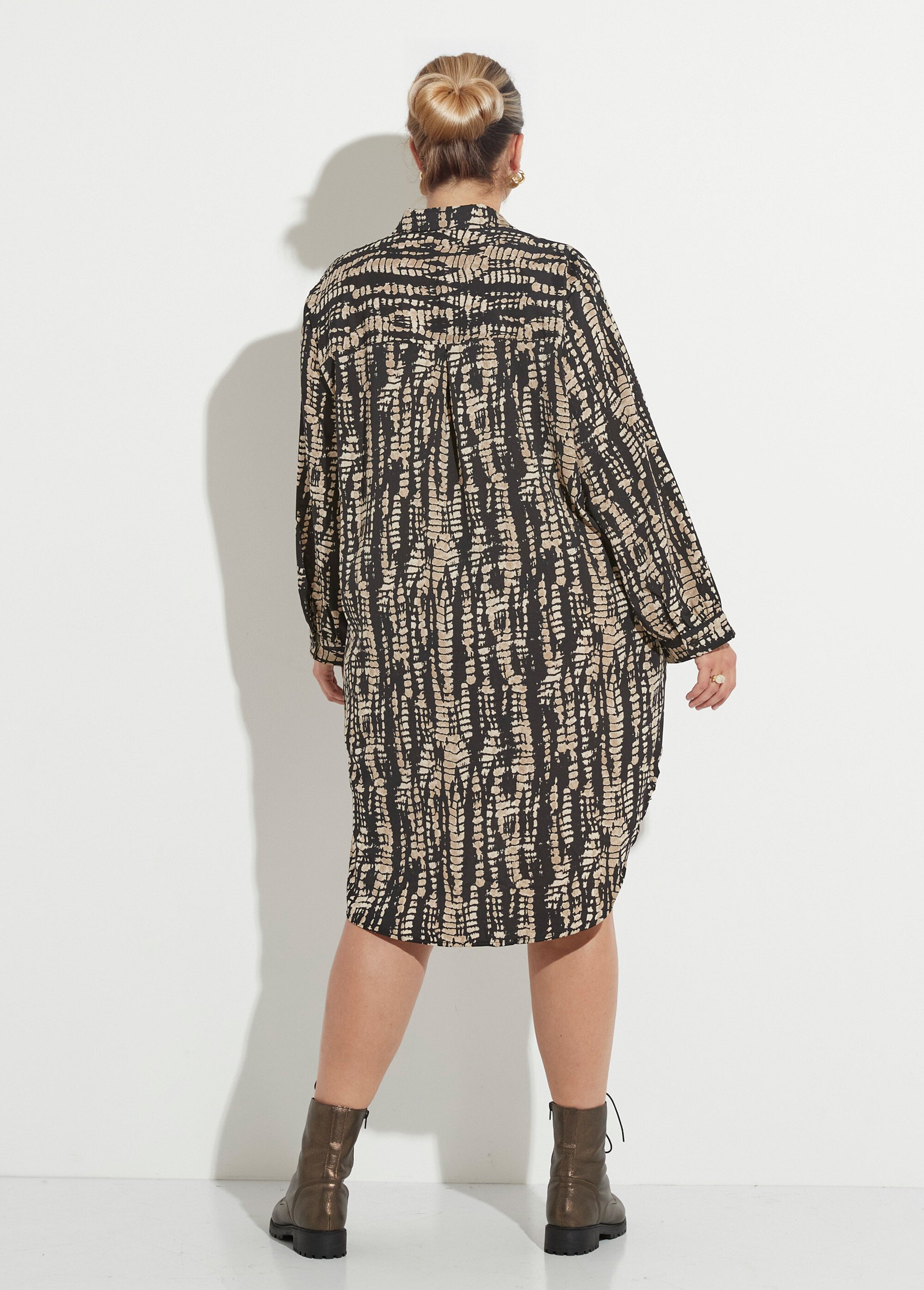 Robe chemisier imprimé reptile fantaisie