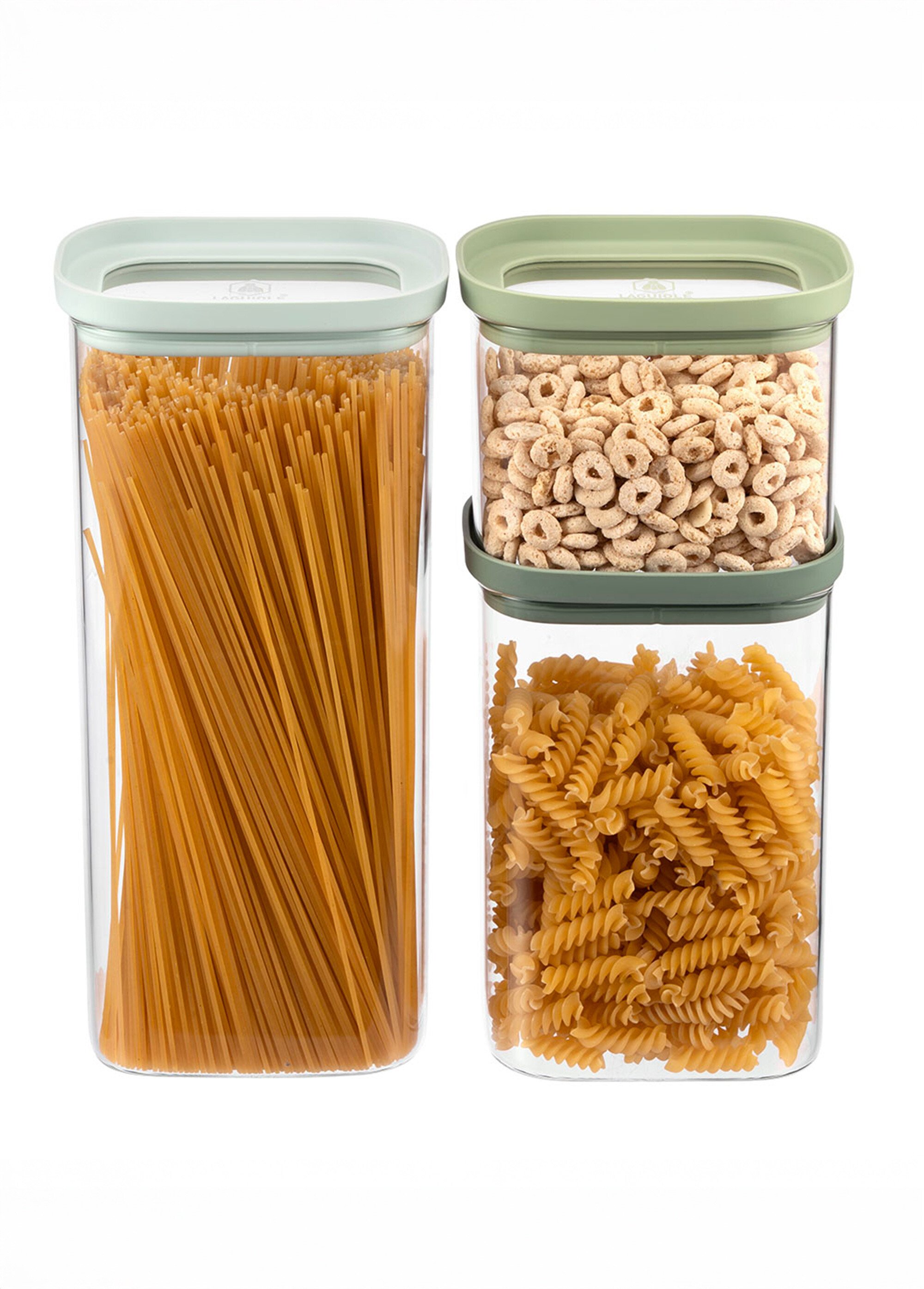 Set 3 bocaux de conservation assortis verre Vert 9280070 DE1