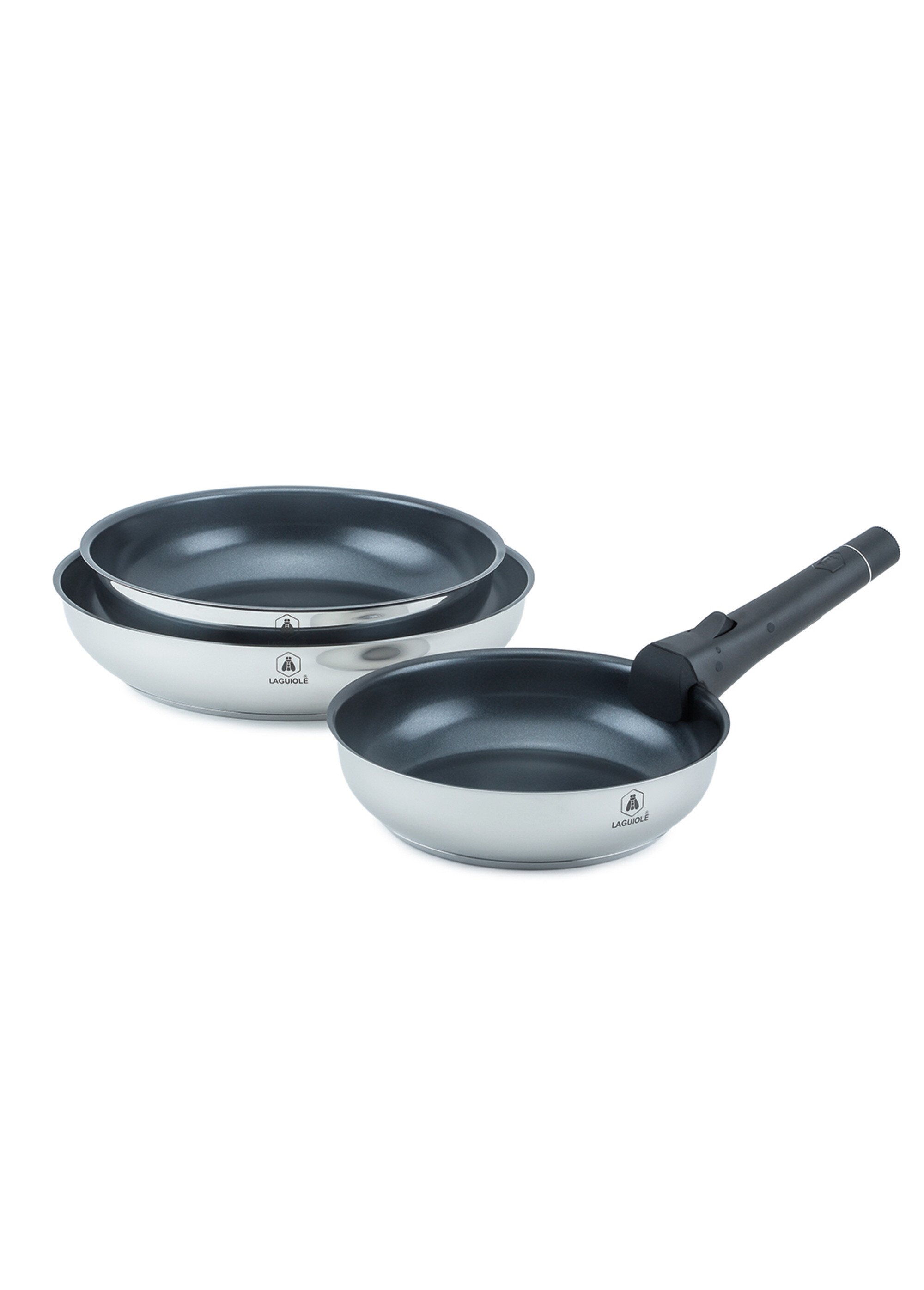 Set 3 poêles antiadhésif 20/24/28cm, Réactif Gris 9120680 DE1