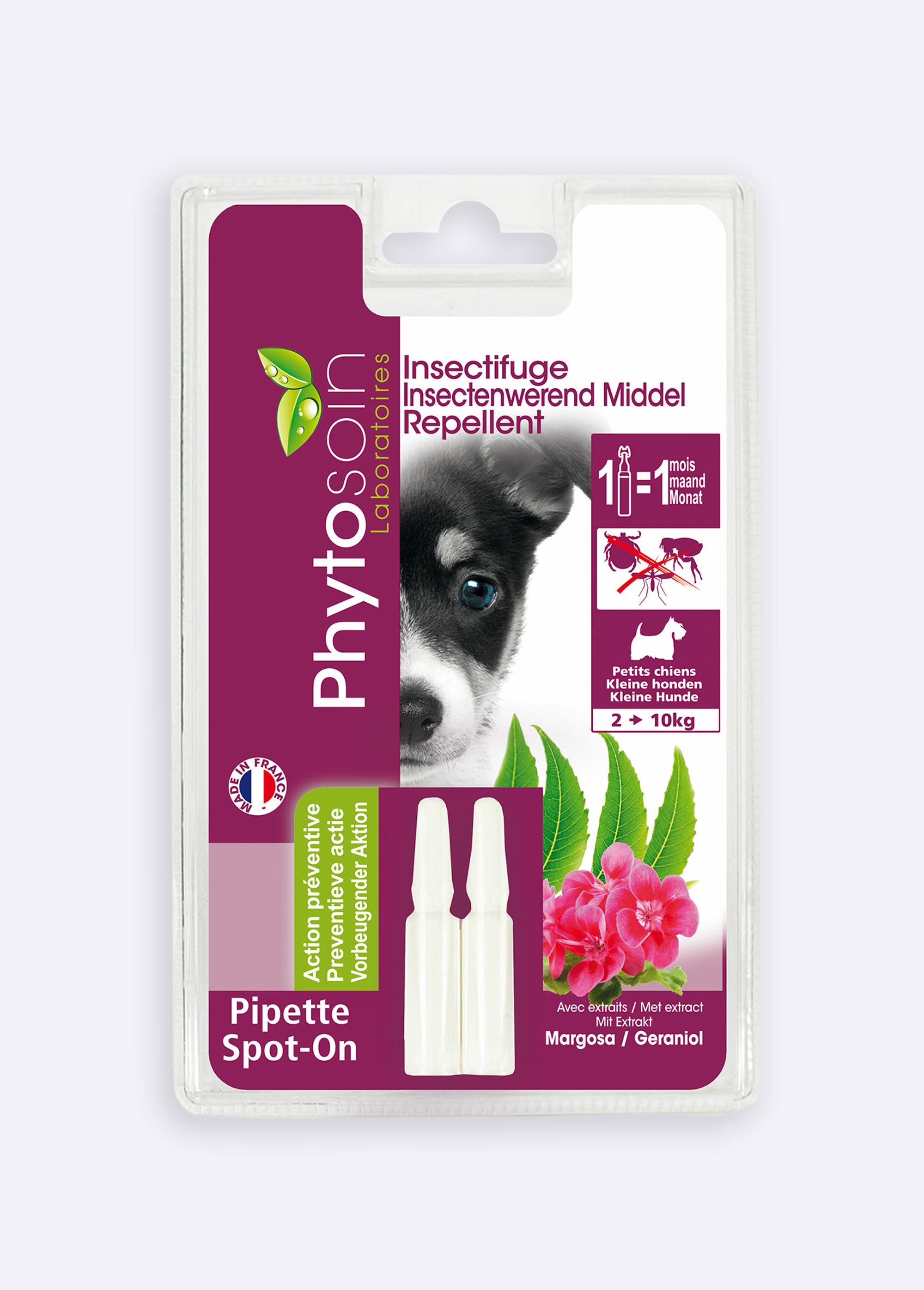 Pipettes insectifuges pour chien ou chiot BLANC RIG-100926313B FA1