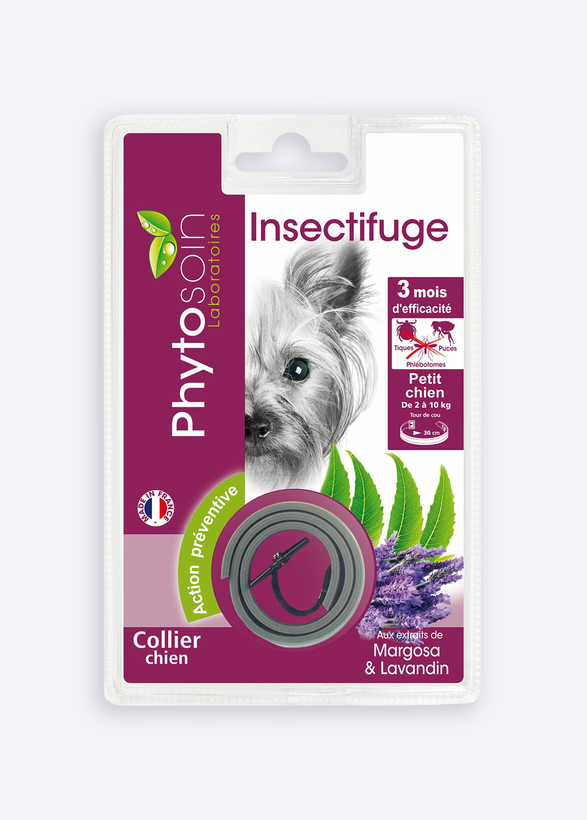 Collier insectifuge pour chien ou chiot BLANC RIG-100981051F FA1