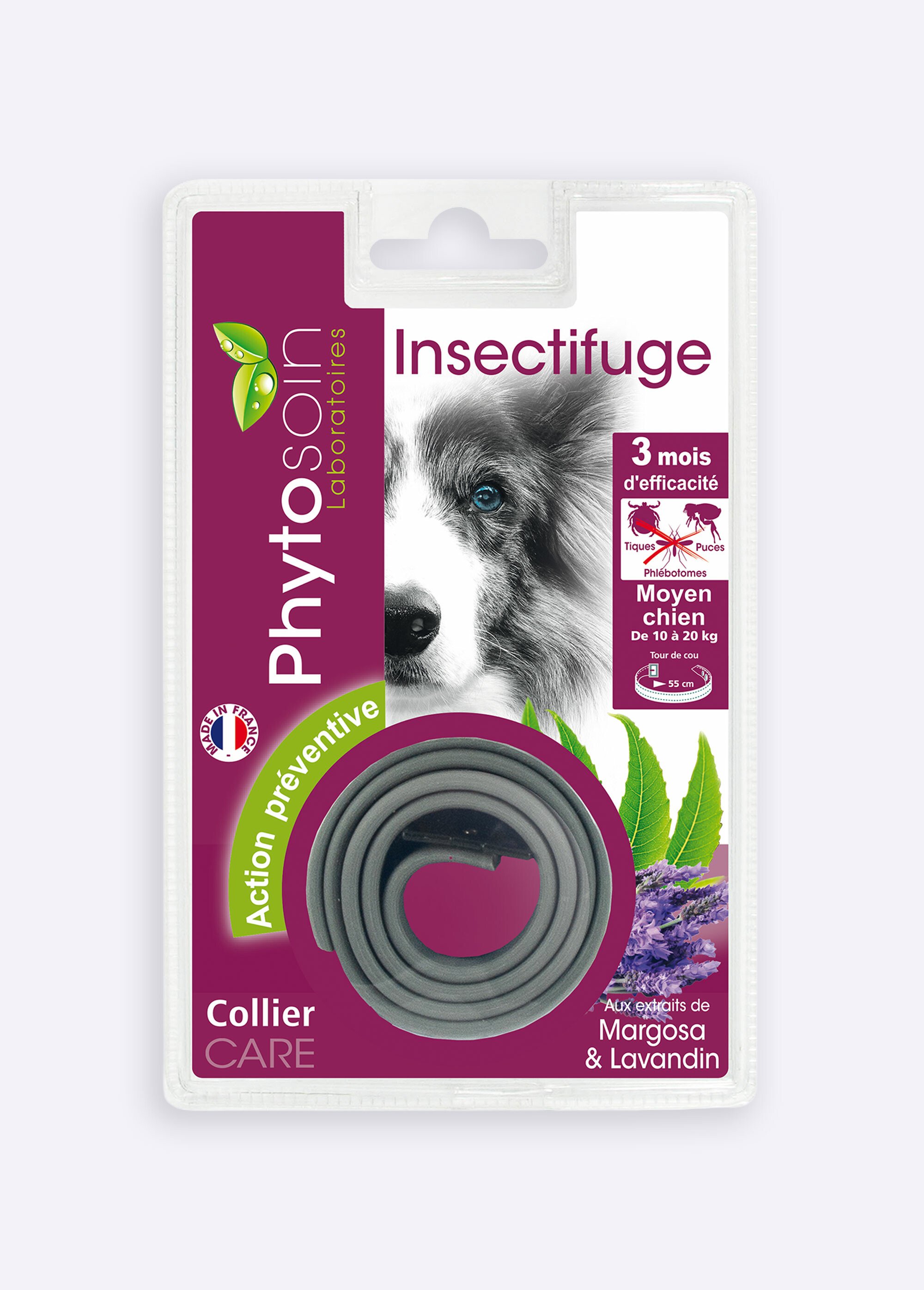 Collier insectifuge pour chien ou chiot BLANC RIG-100981051F FA1