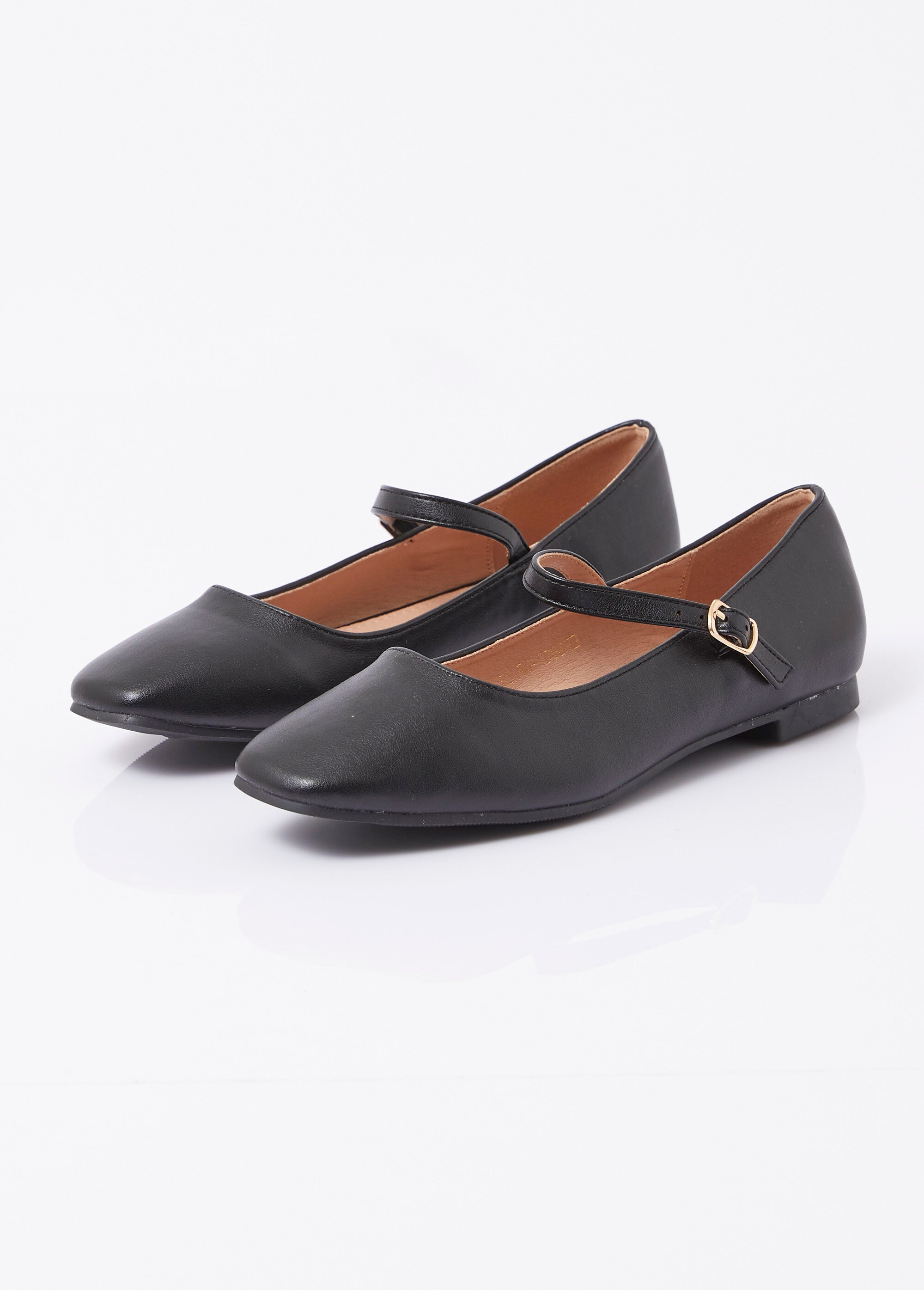 Ballerines babies plates avec bout carré