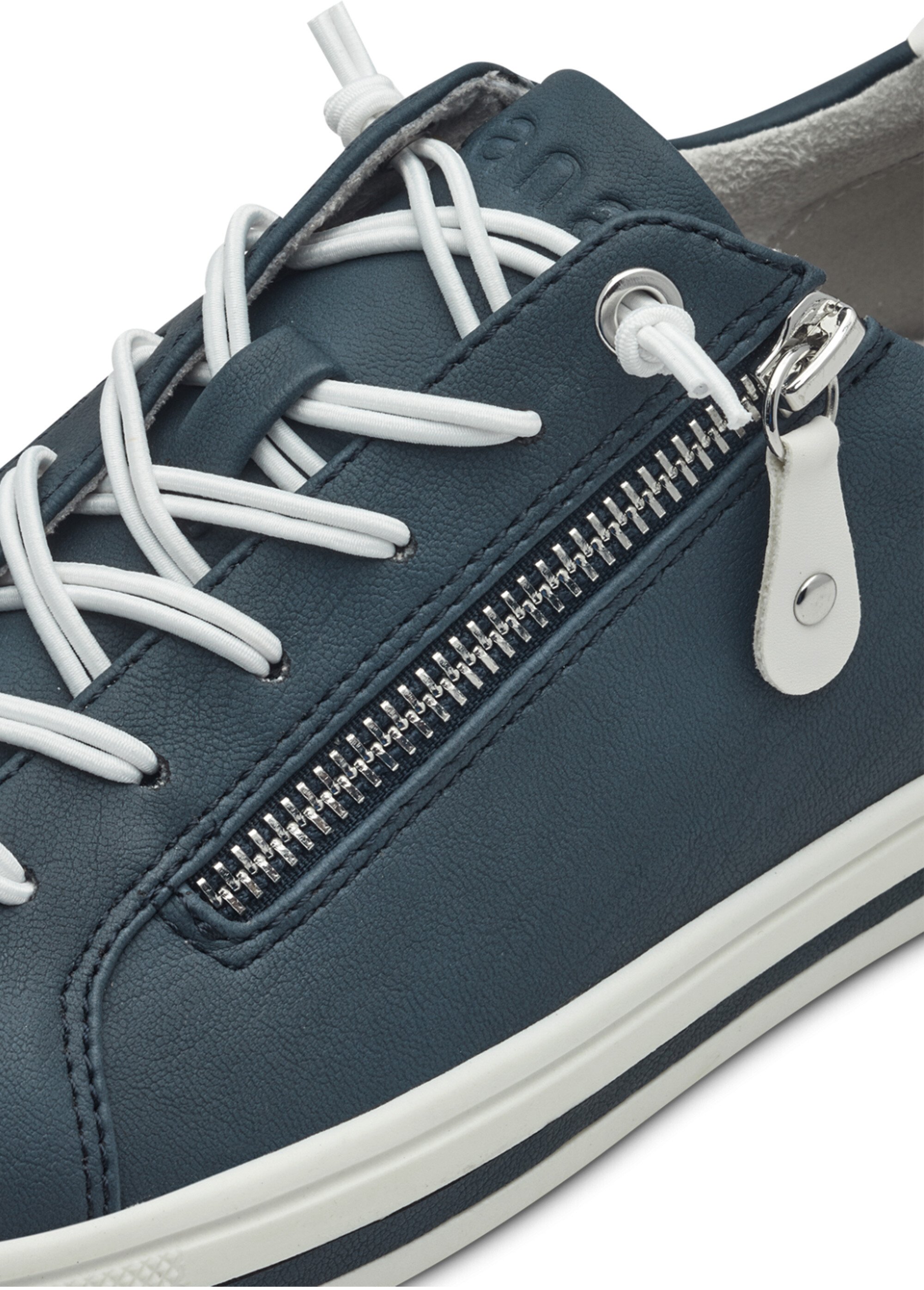 Baskets avec lacets élastiqués et zips Femme Bleu JAN82366042 DE1