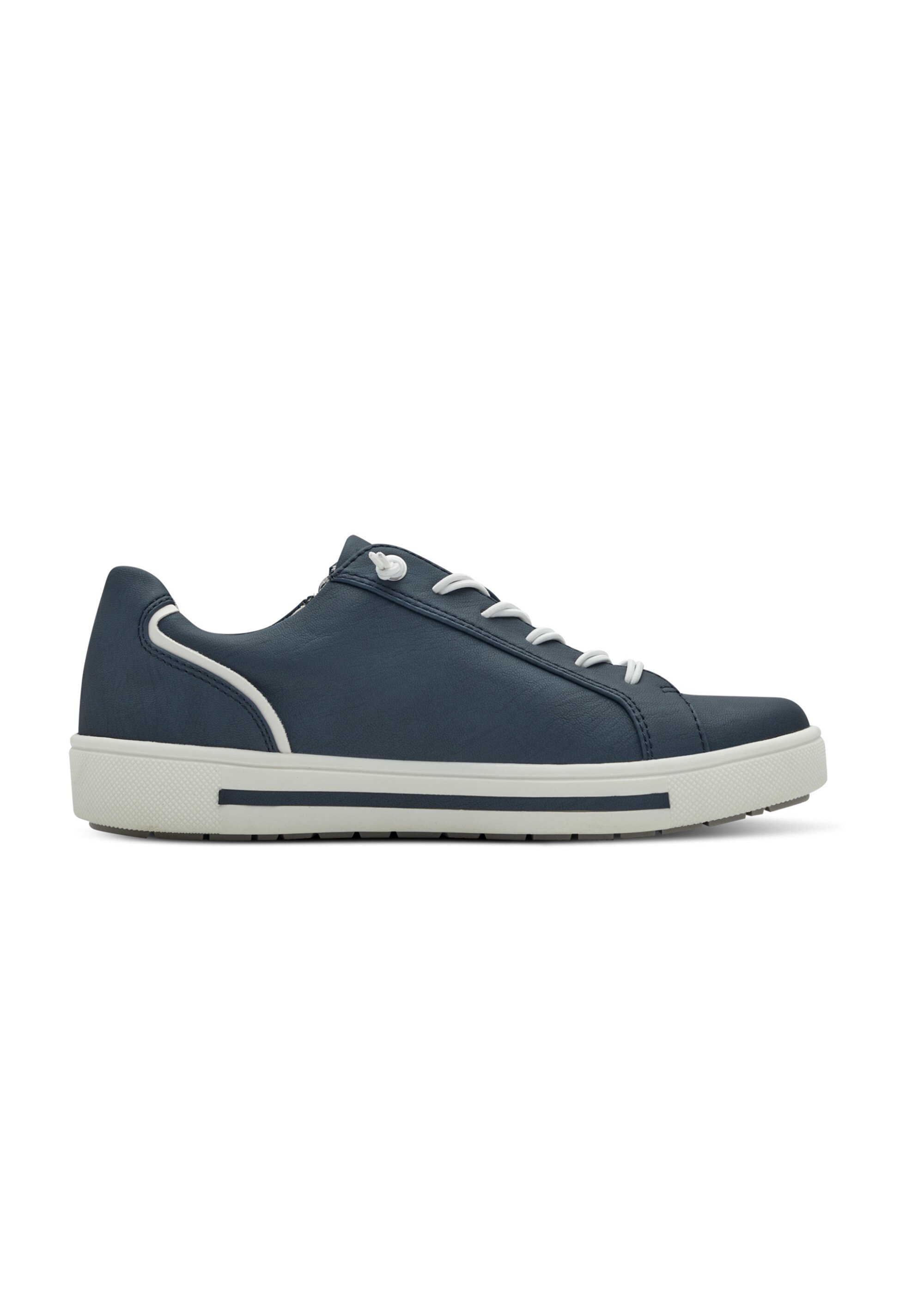 Baskets avec lacets élastiqués et zips Femme Bleu JAN82366042 DR1