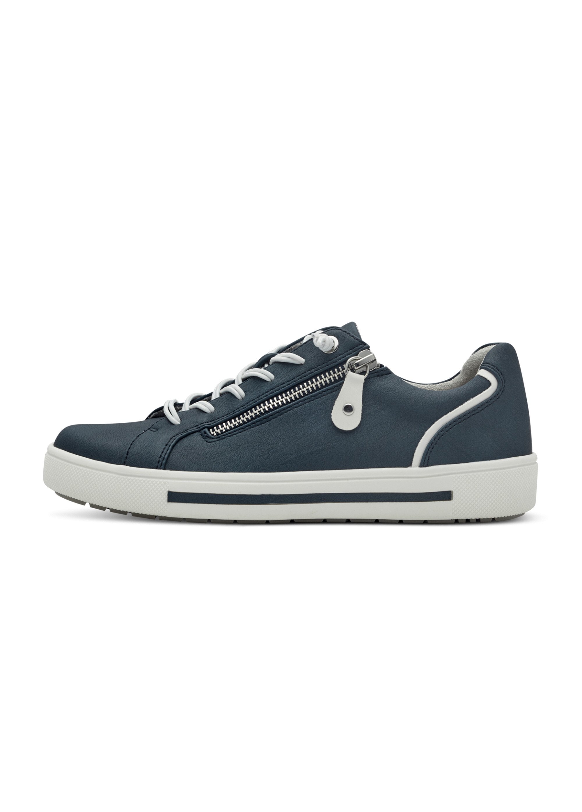 Baskets avec lacets élastiqués et zips Femme Bleu JAN82366042 GA1