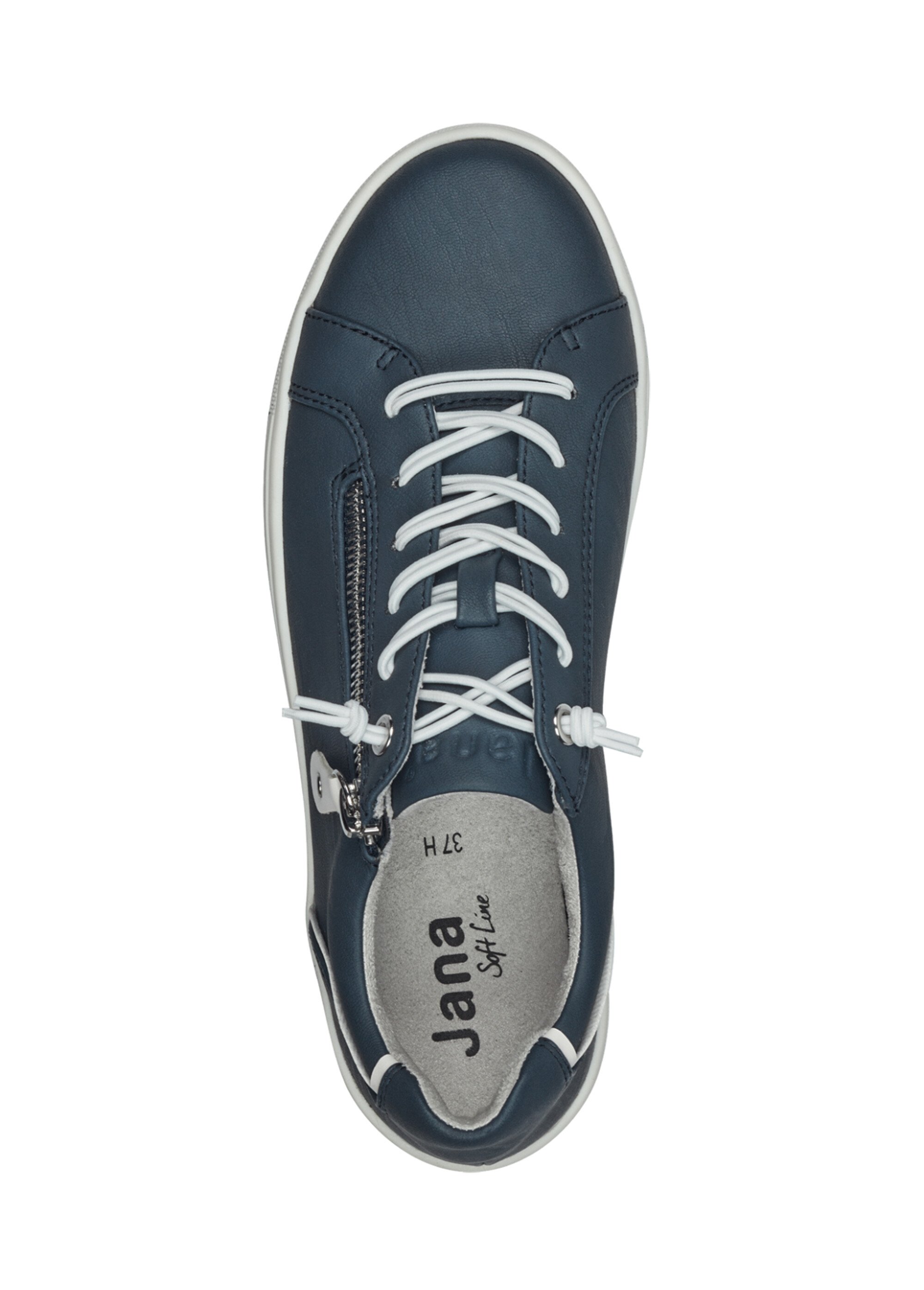 Baskets avec lacets élastiqués et zips Femme Bleu JAN82366042 OV1