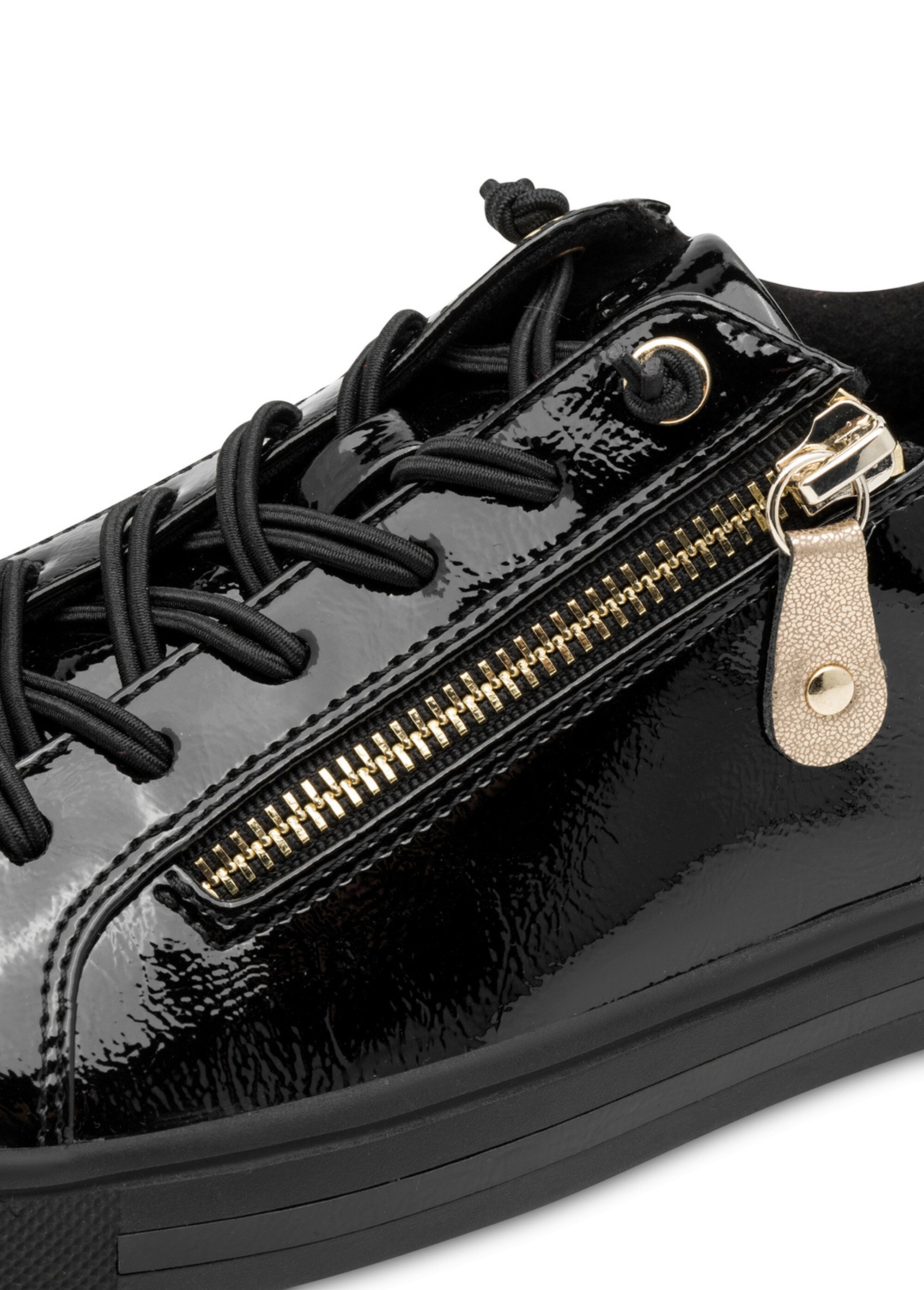 Baskets avec lacets élastiqués et zips Femme Noir JAN82366042 DE1