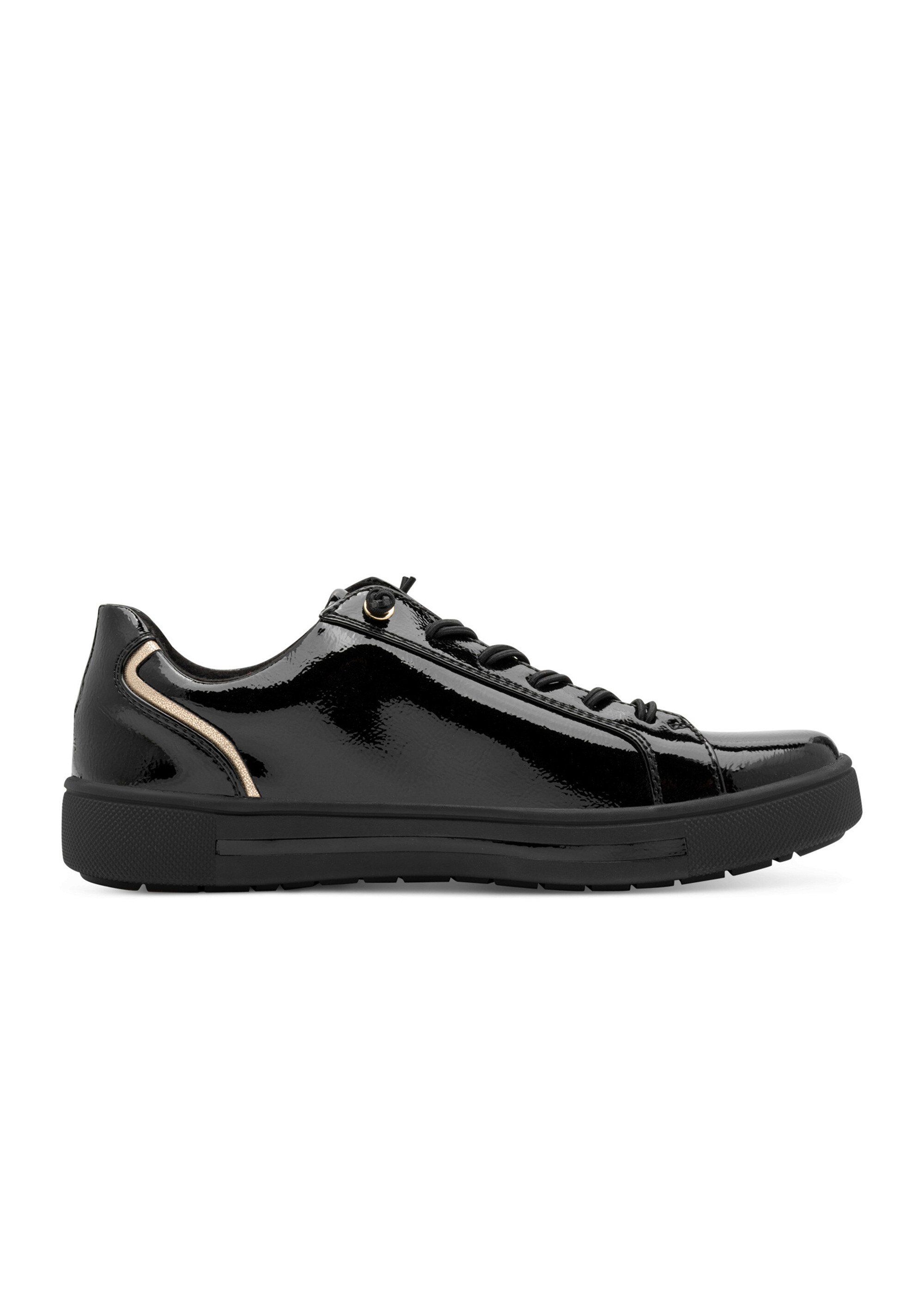 Baskets avec lacets élastiqués et zips Femme Noir JAN82366042 DR1