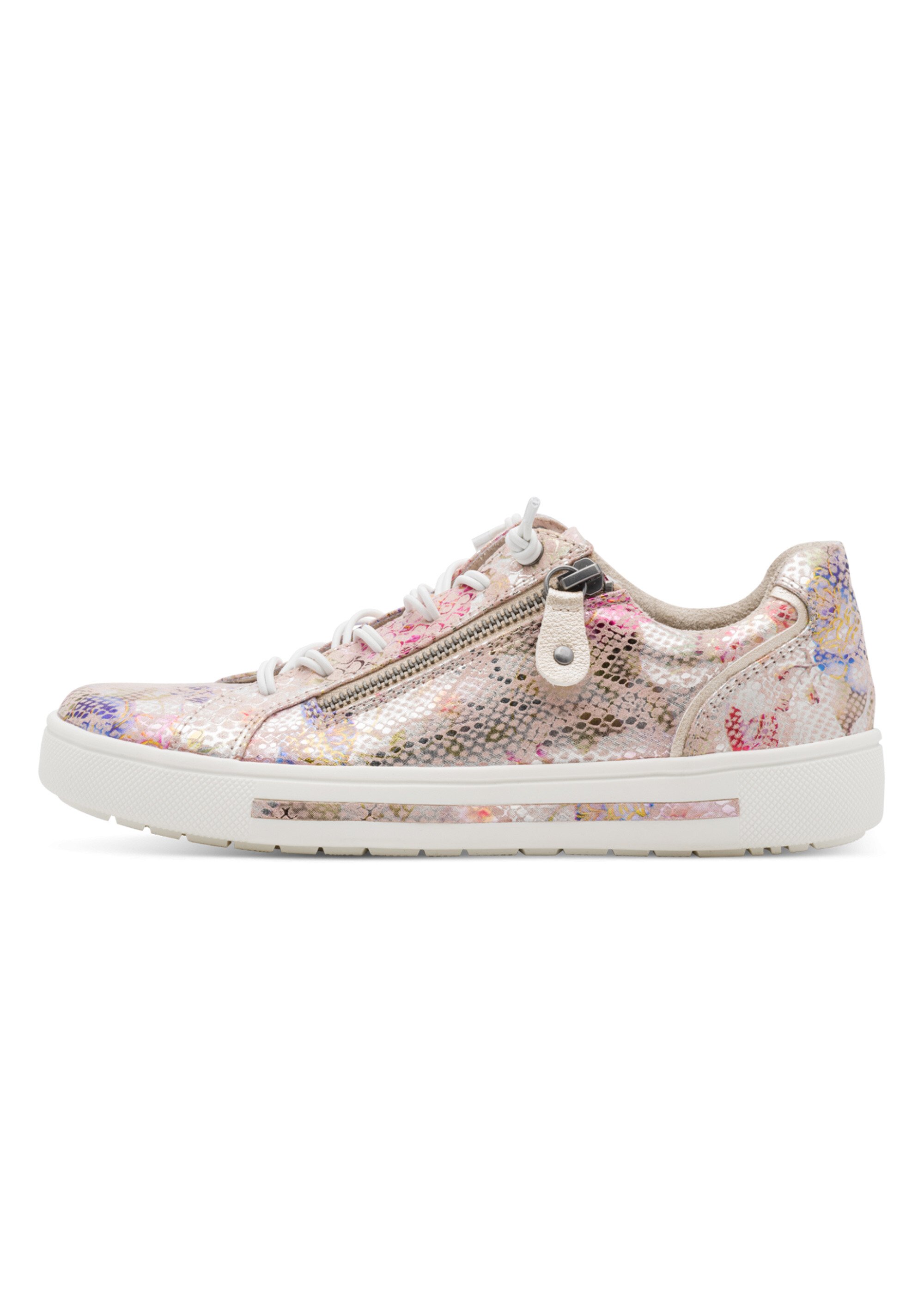 Baskets fleuries lacets élastiqués + zips Femme FLEURS JAN82366142 GA1