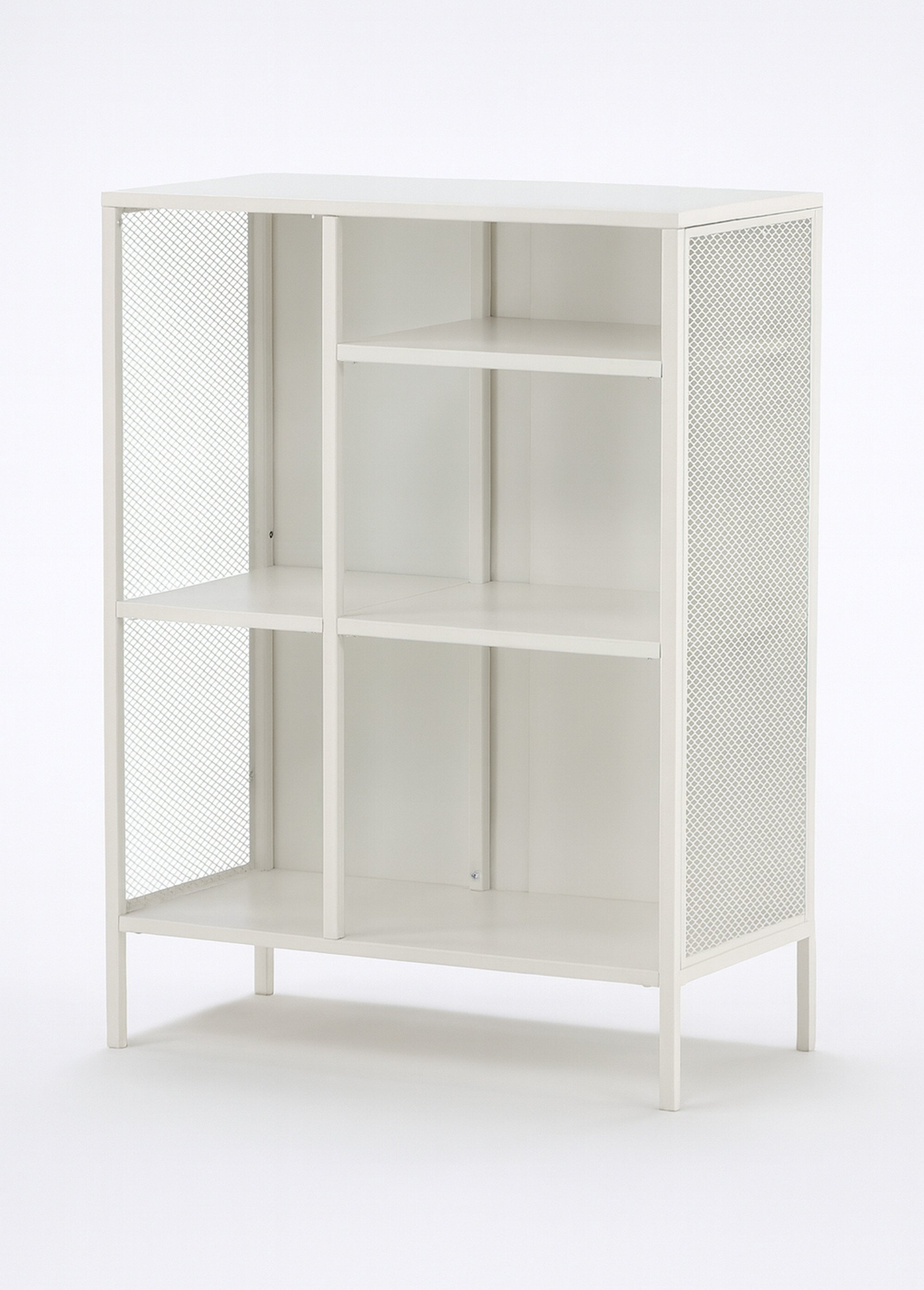 Bibliothèque ouverte, cotés grillagés BLANC VEN-15357 FA1