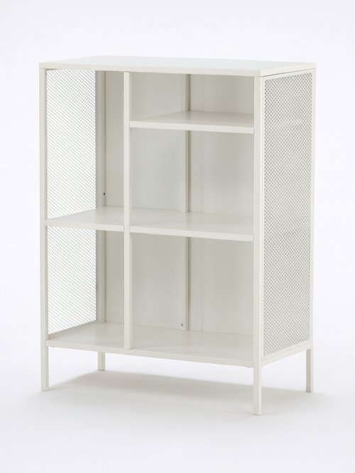 Bibliothèque ouverte, cotés grillagés BLANC VEN-15357 FA1