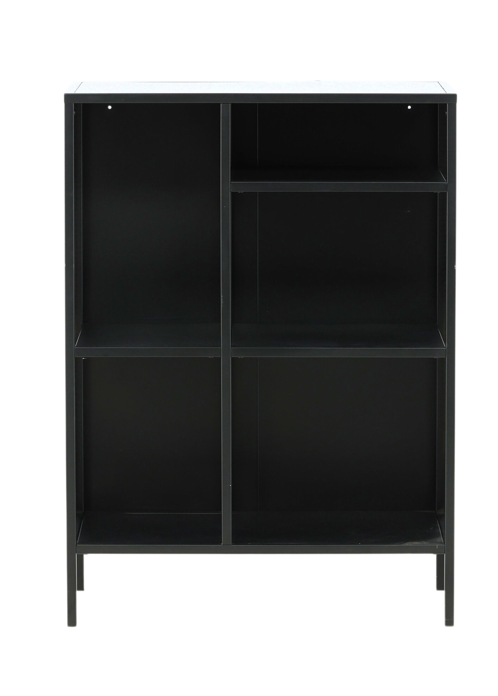 Bibliothèque ouverte, cotés grillagés NOIR VEN-15357 DE1