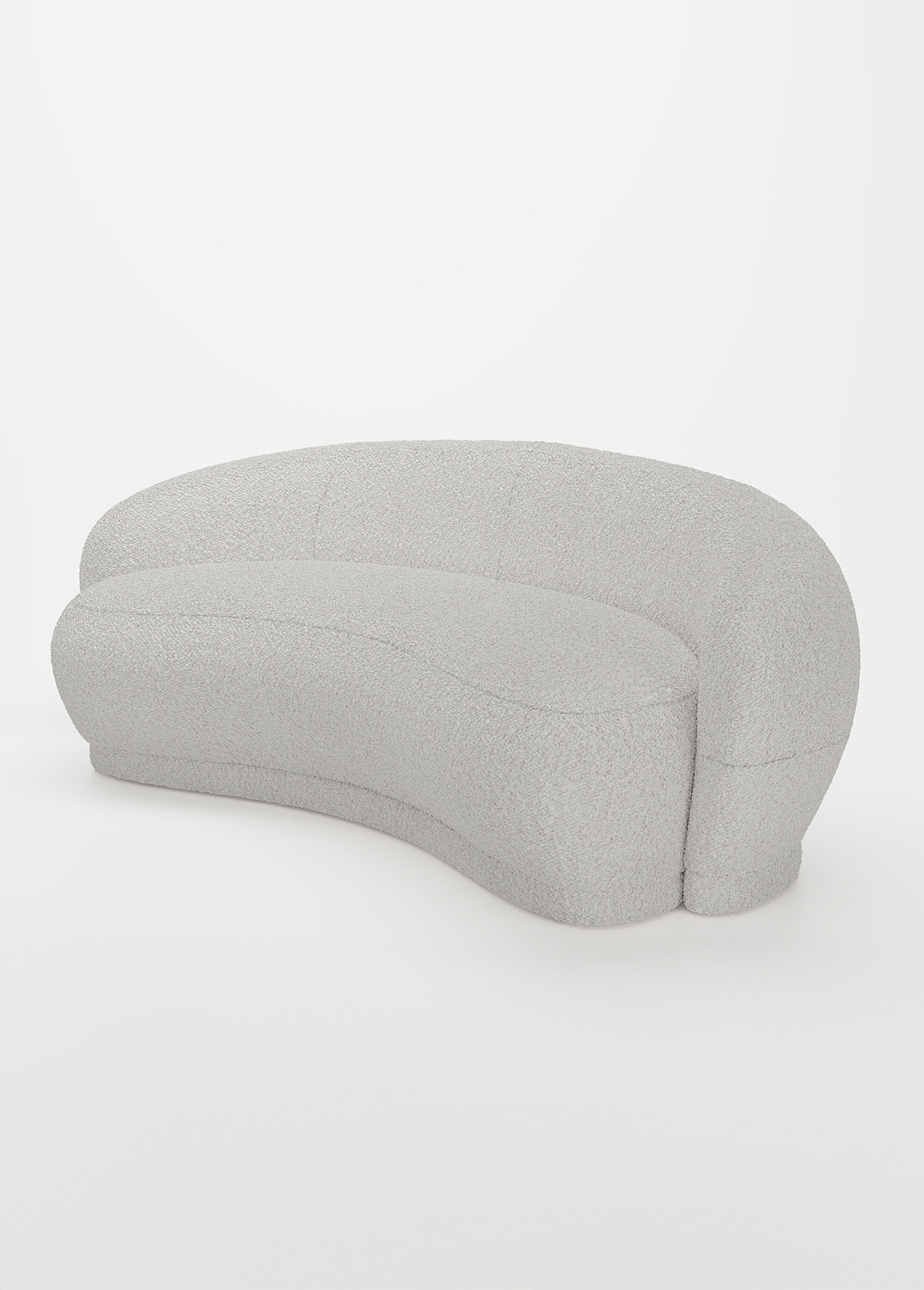 Canapé design minimaliste en tissu BLANC POT-BIANCA FA1
