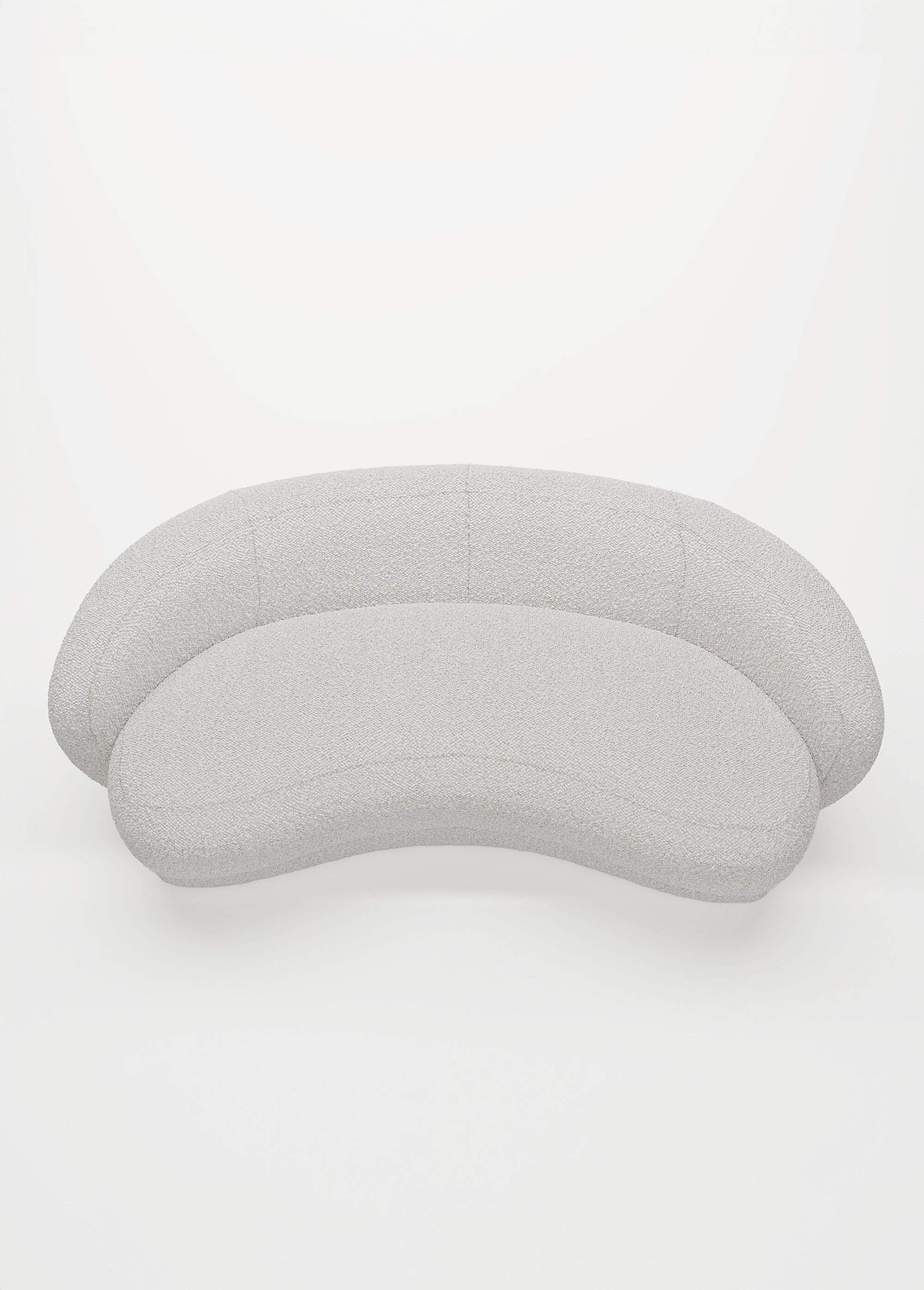 Canapé design minimaliste en tissu BLANC POT-BIANCA OV1
