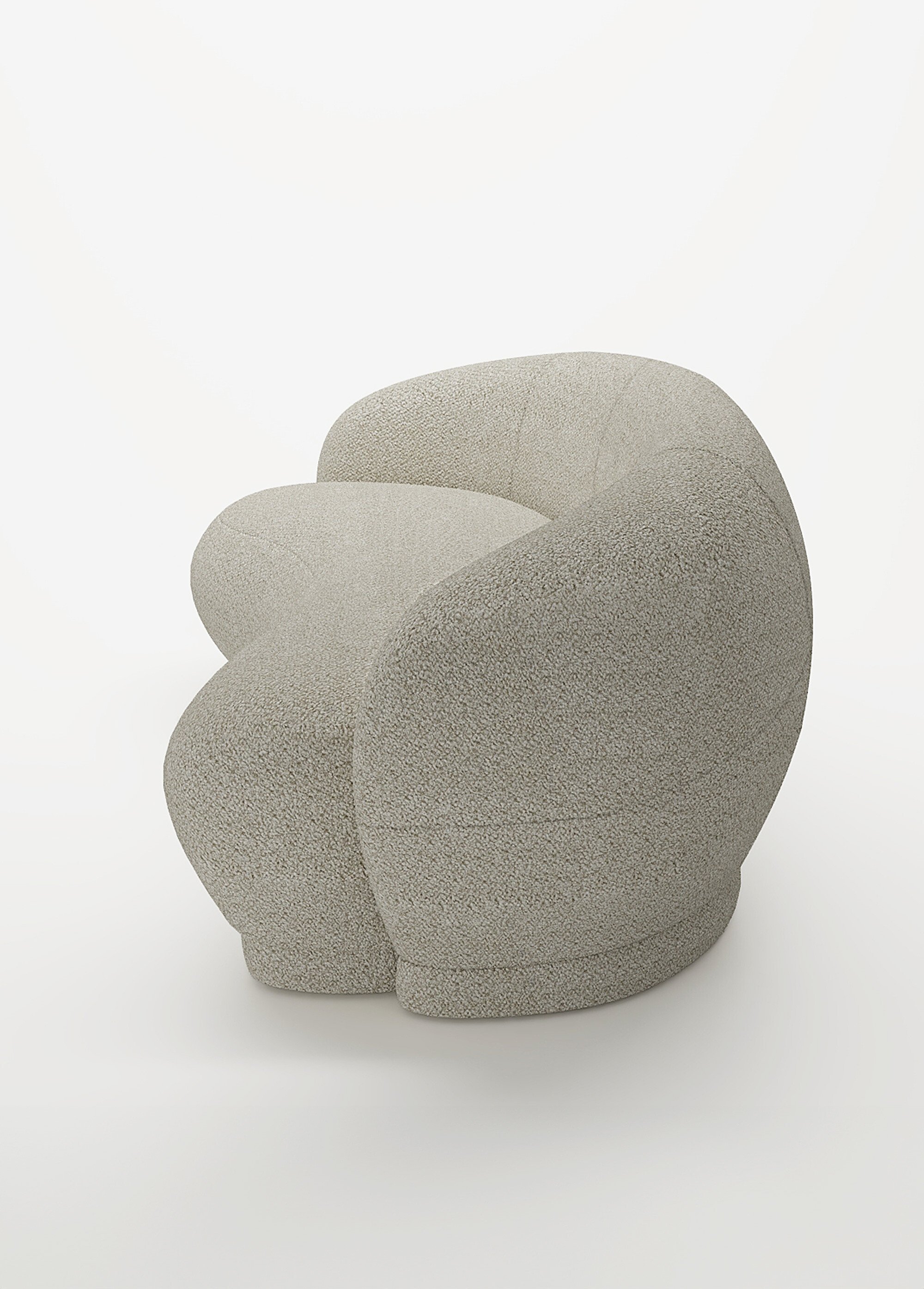Canapé design minimaliste en tissu BEIGE POT-BIANCA DR1