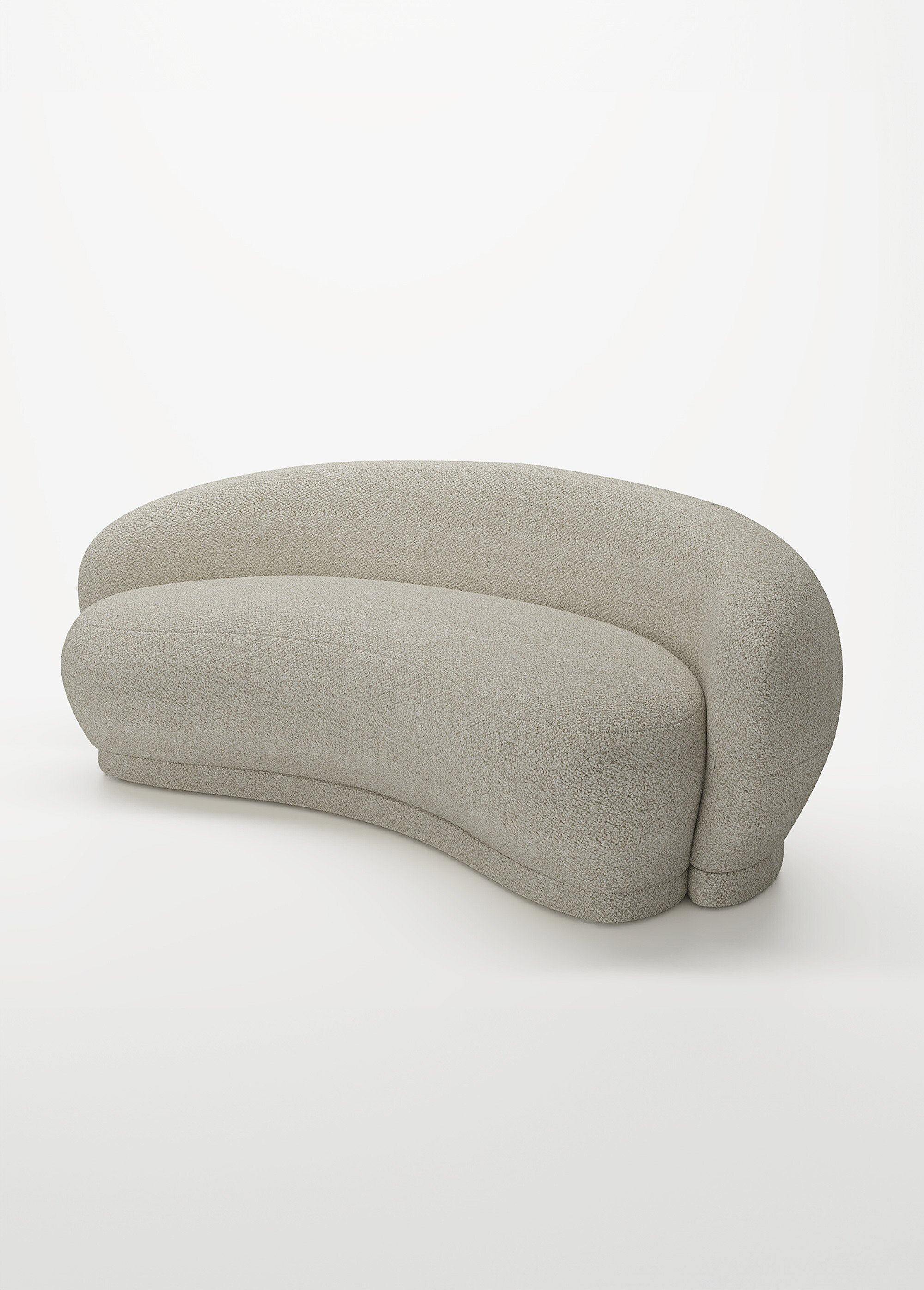 Canapé design minimaliste en tissu BEIGE POT-BIANCA FA1