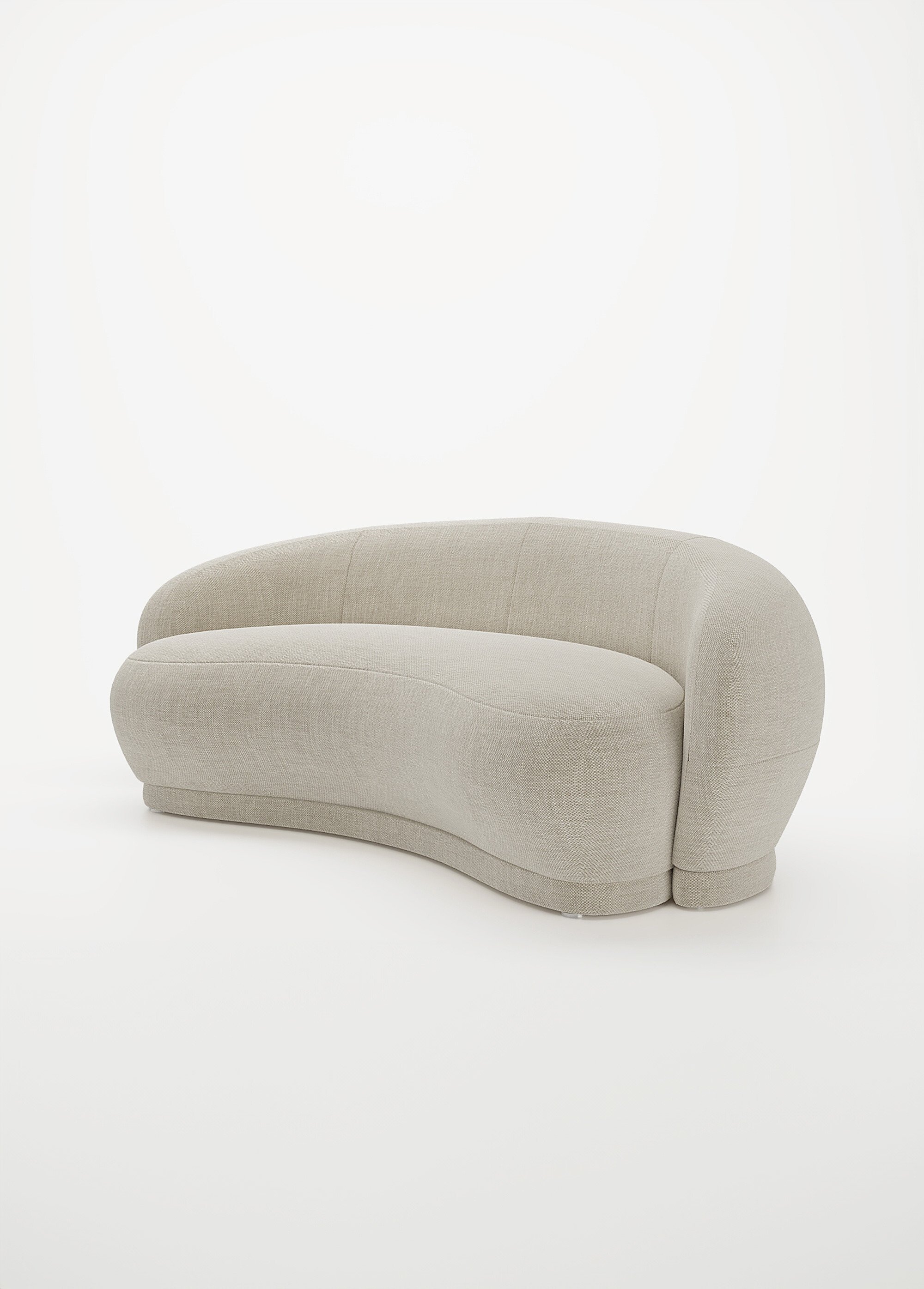Canapé design minimaliste en tissu BEIGE POT-BIANCA FA1