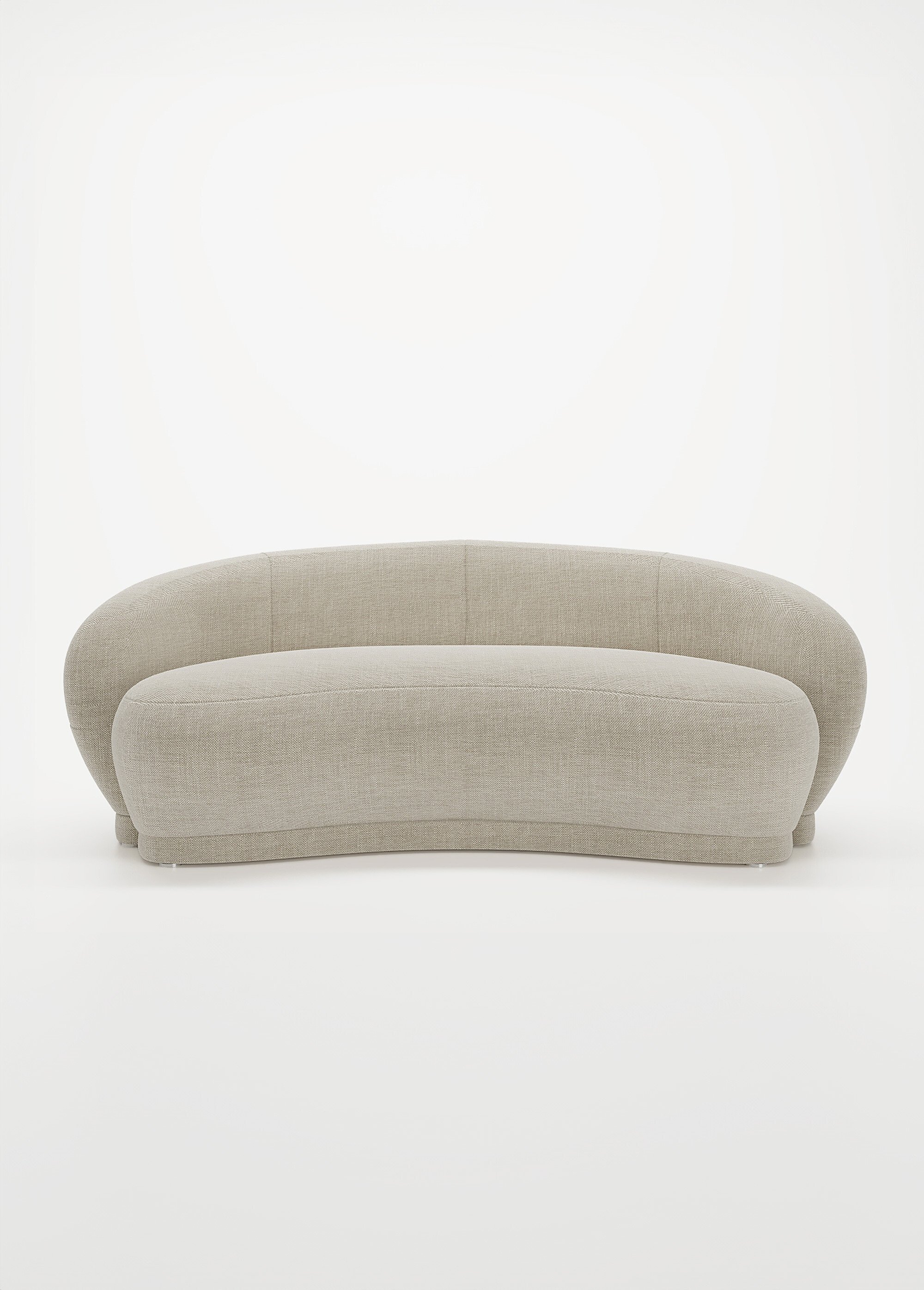 Canapé design minimaliste en tissu BEIGE POT-BIANCA FA2