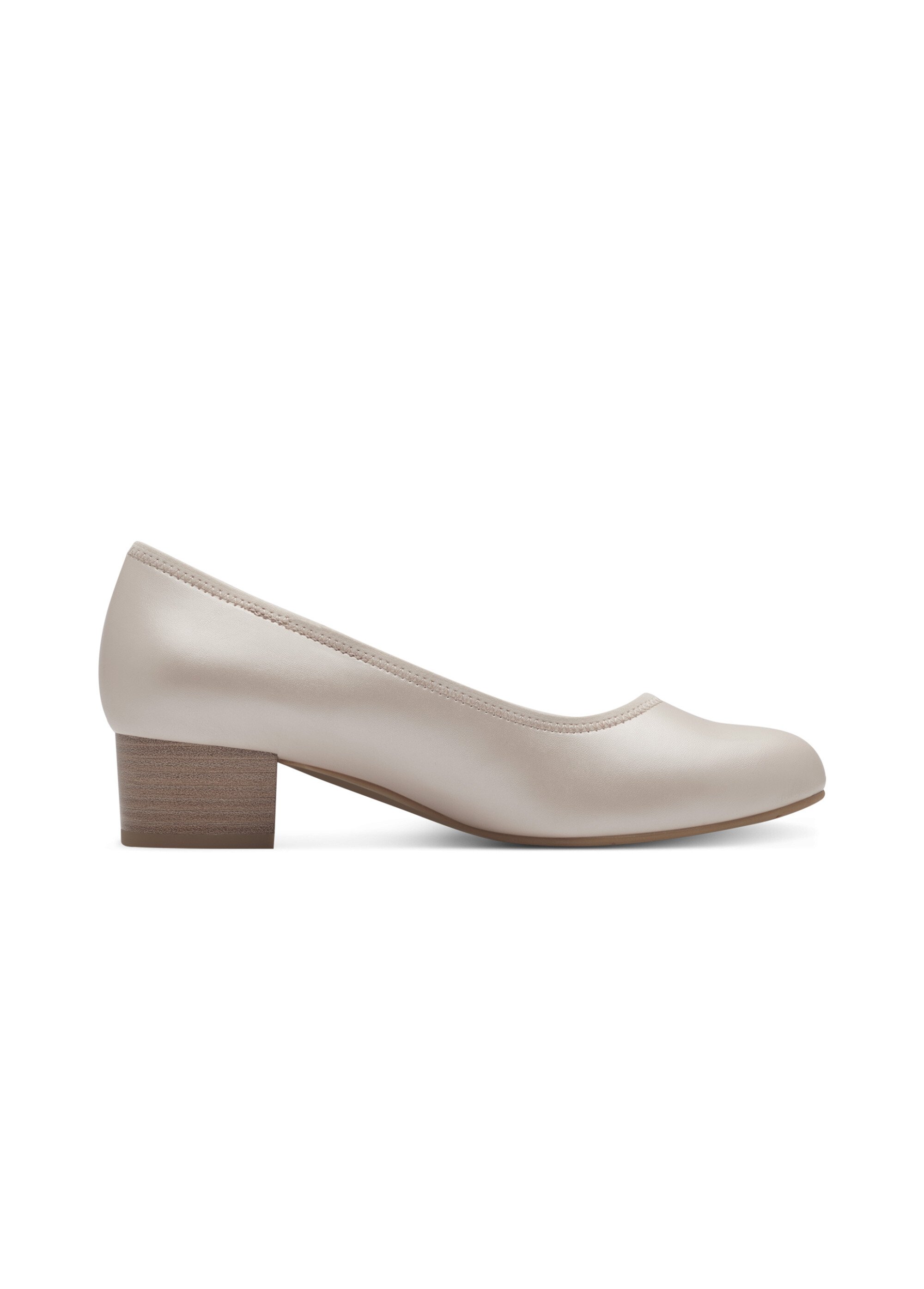 Escarpins irisés à talon bout rond Femme Beige JAN82236042 DR1