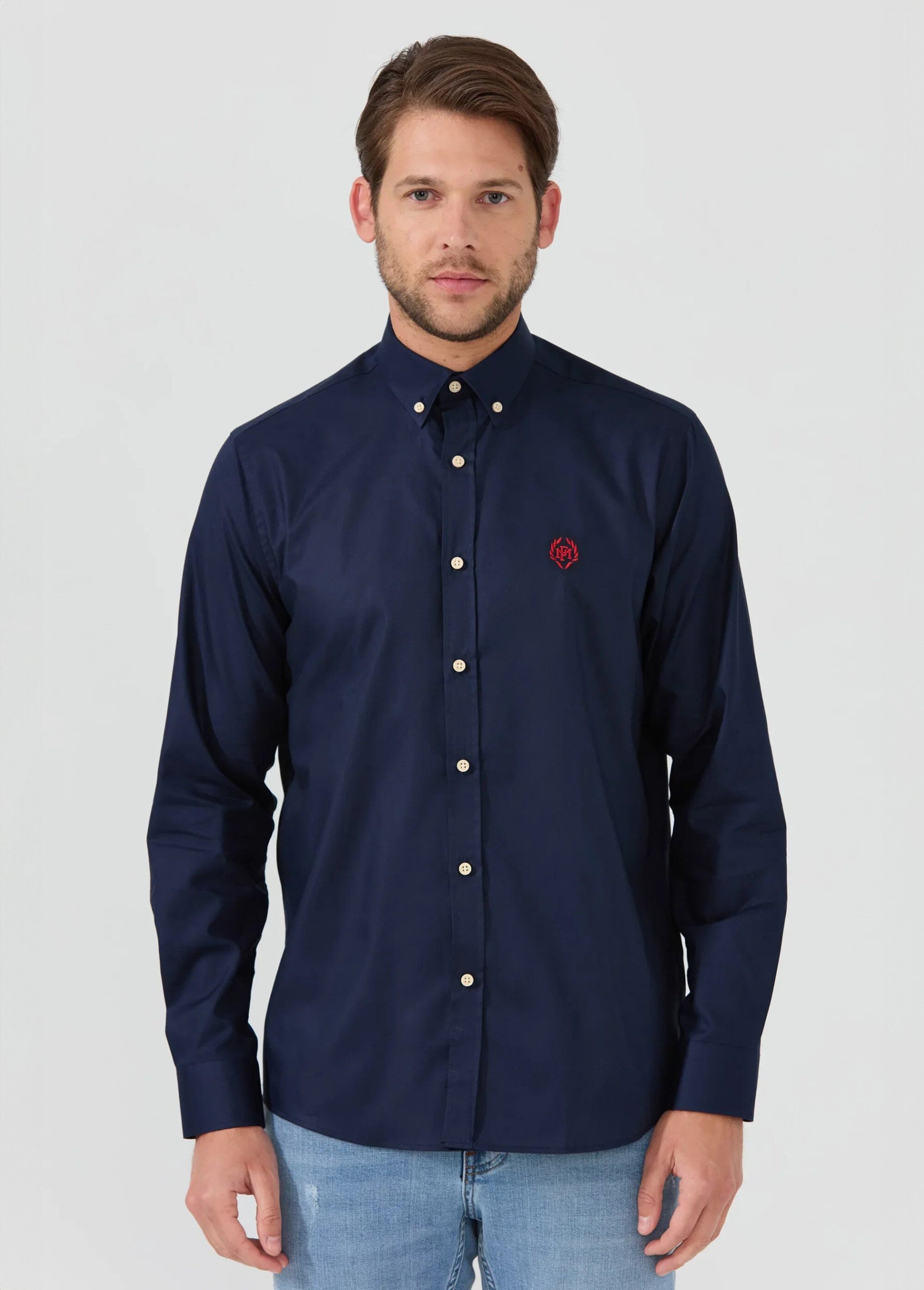 Chemise chic avec col américain Homme Bleu MFKCYRIL FA1