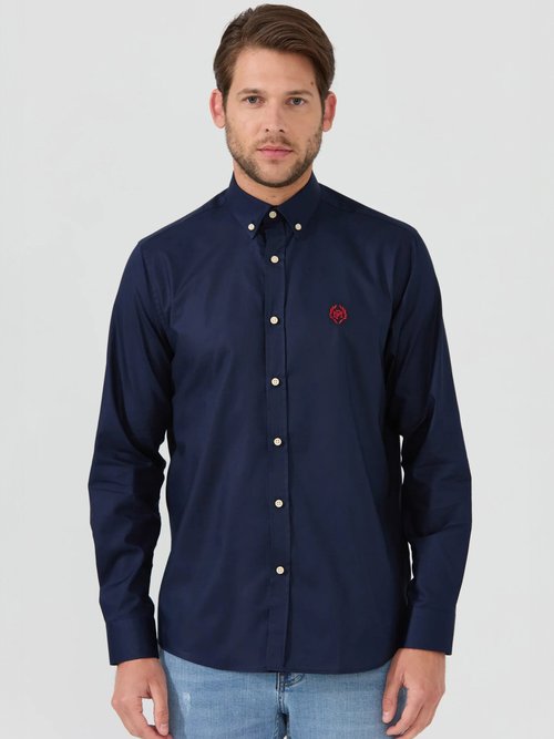 Chemise chic avec col américain Homme Bleu MFKCYRIL FA1