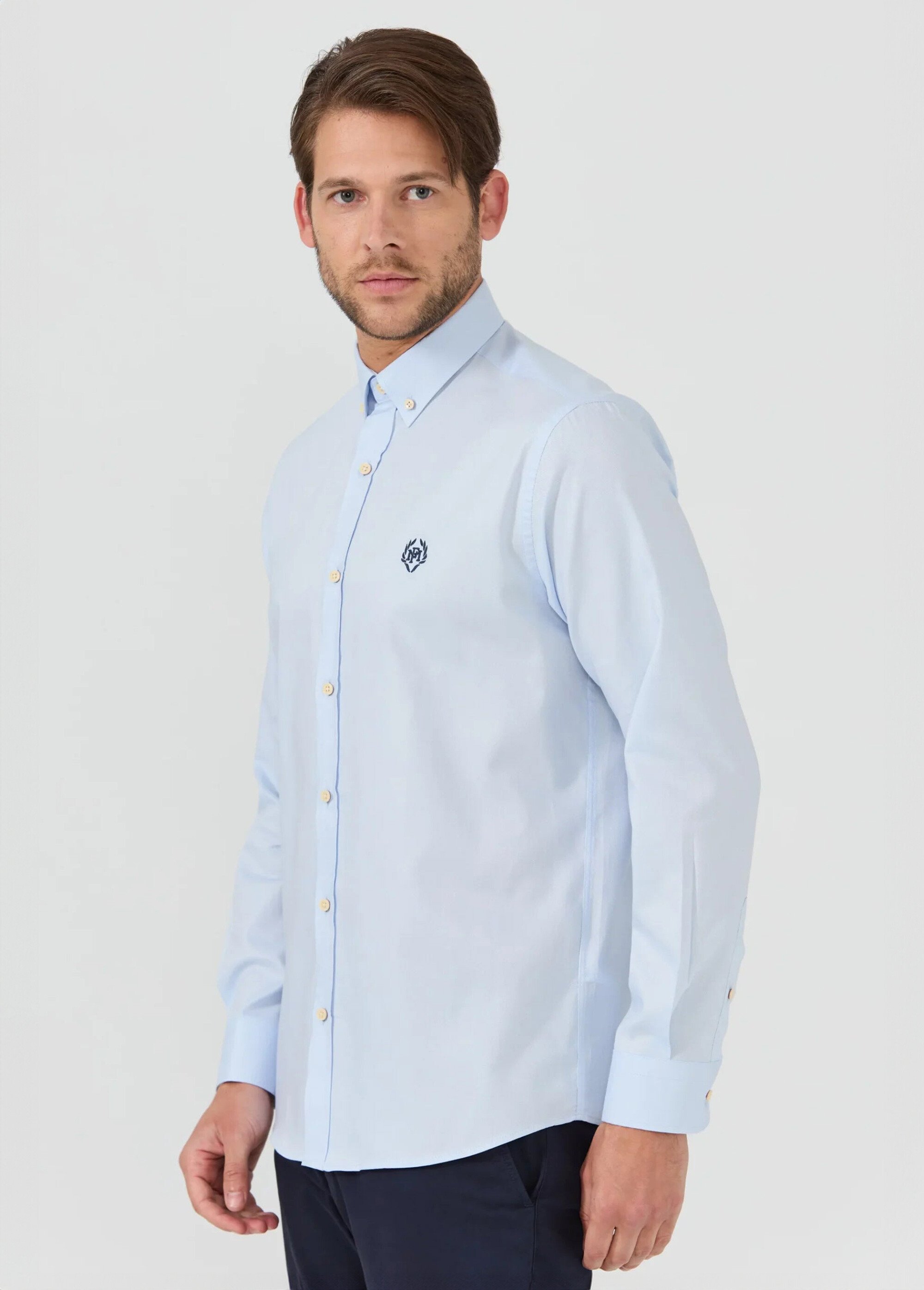 Chemise chic avec col américain Homme Bleu MFKCYRIL DR1