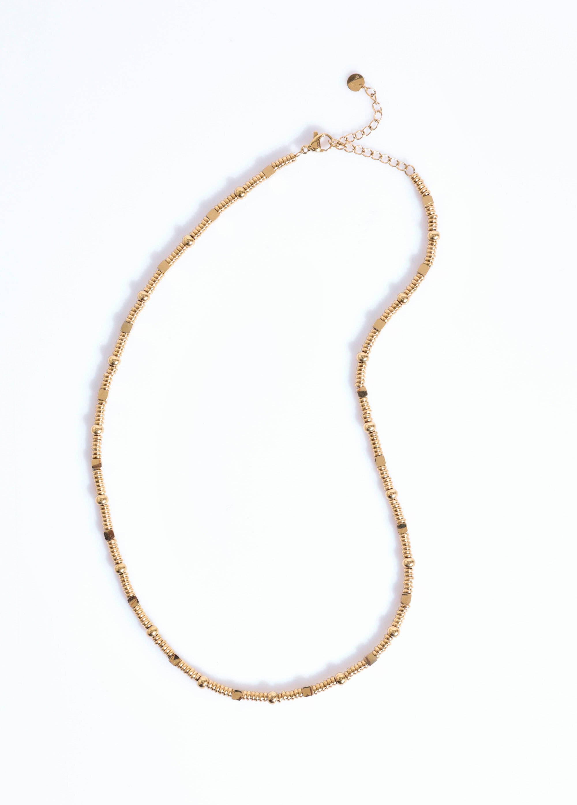 Collier maille souple acier inoxydable Doré AE-CO812251 FA1