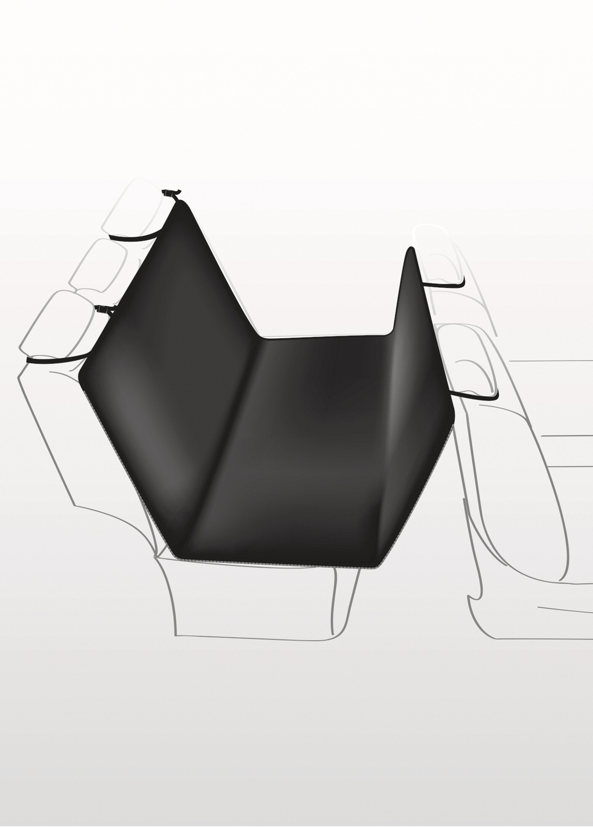 Couverture de voiture pour animaux NOIR TRX-13234 DE2