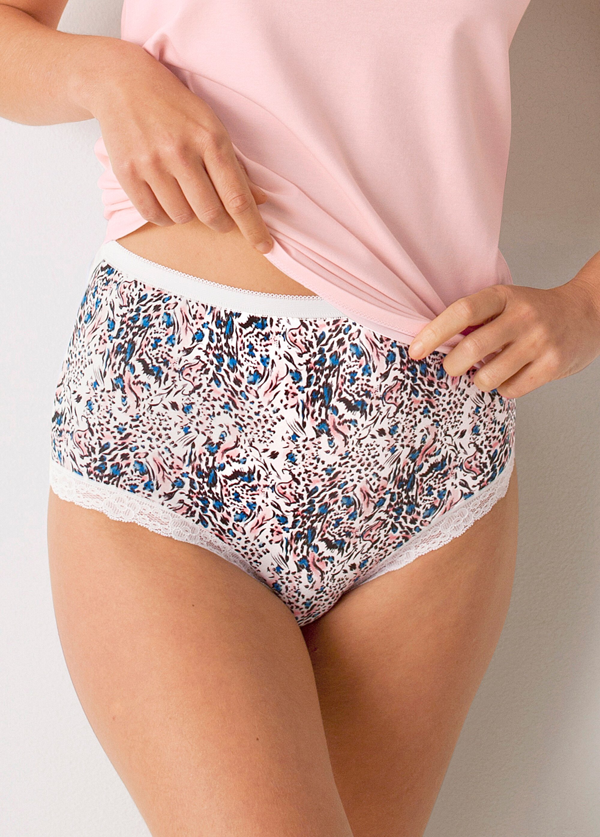 Culottes taille haute détail dentelle