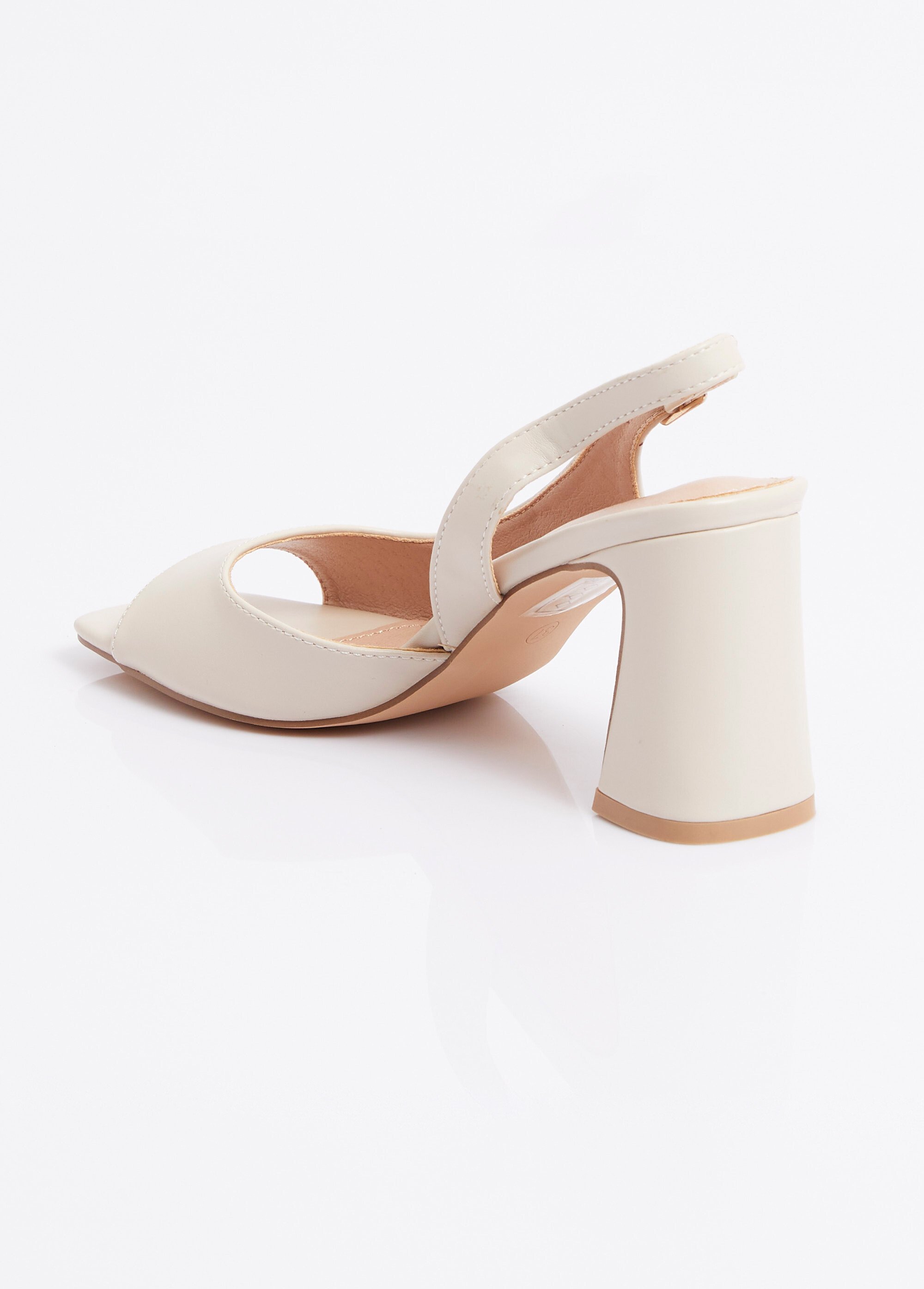 Escarpins bout ouvert, découpe féminine Femme Beige MYSSV5043 DO1