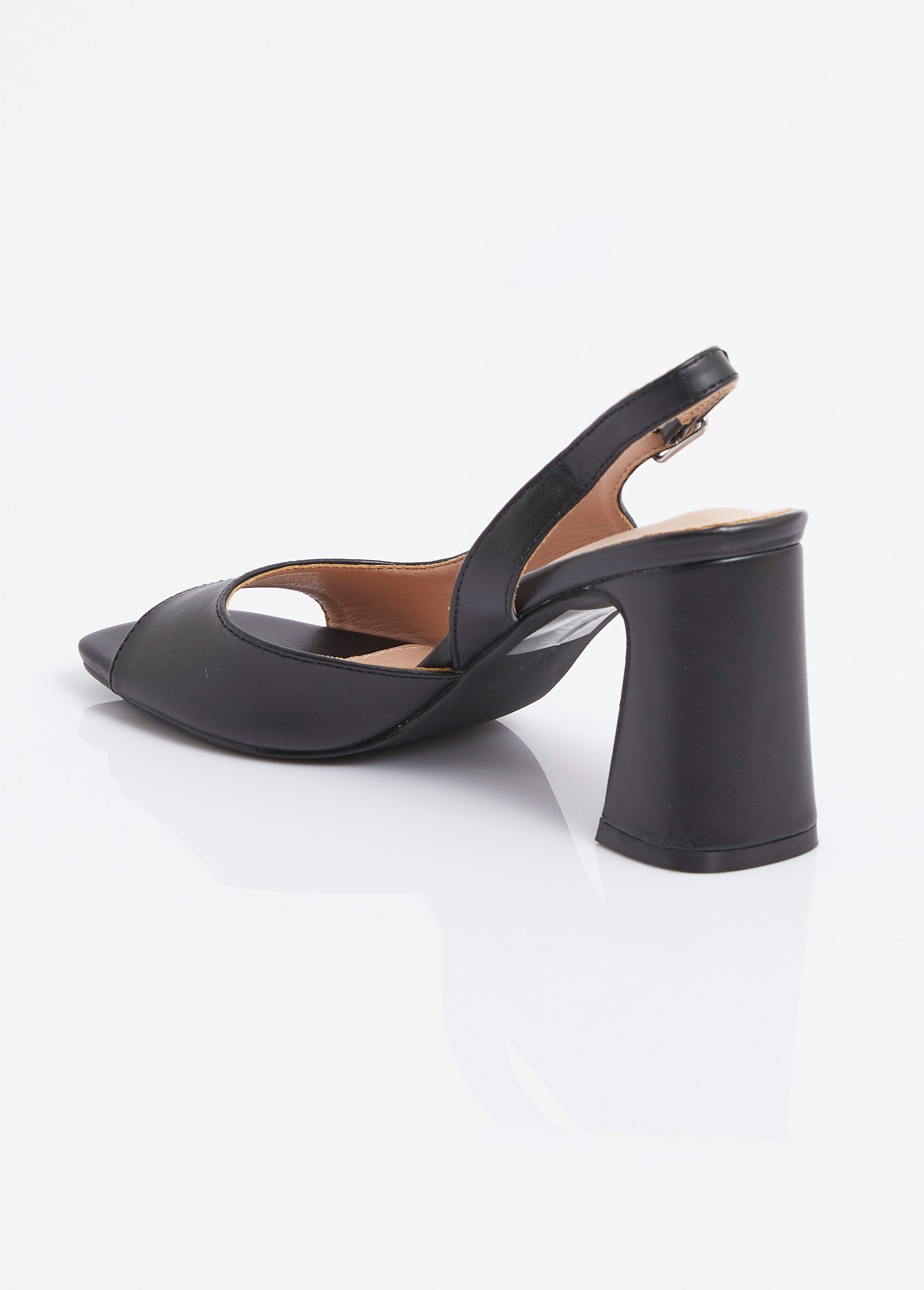 Escarpins bout ouvert, découpe féminine Femme Noir MYSSV5043 DO1