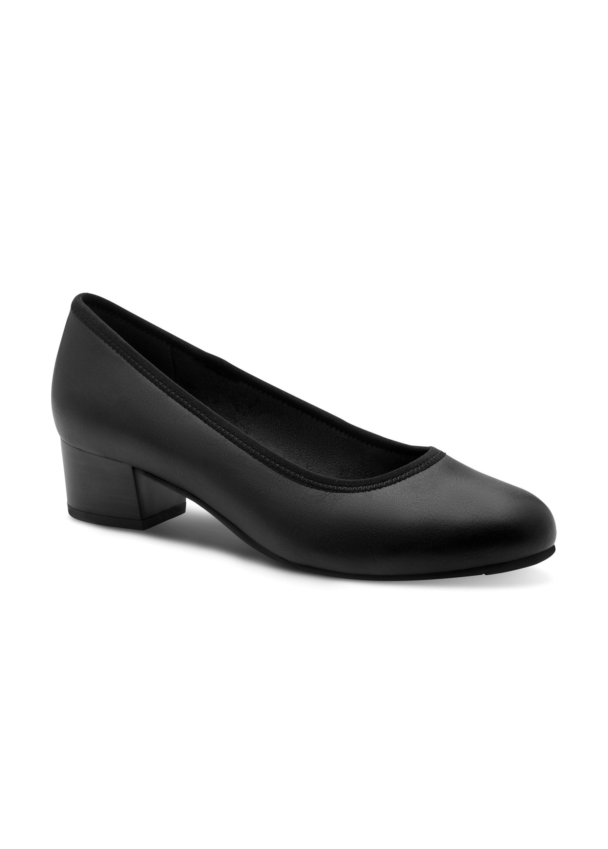 Escarpins irisés à talon bout rond Femme Noir JAN82236042 FA1