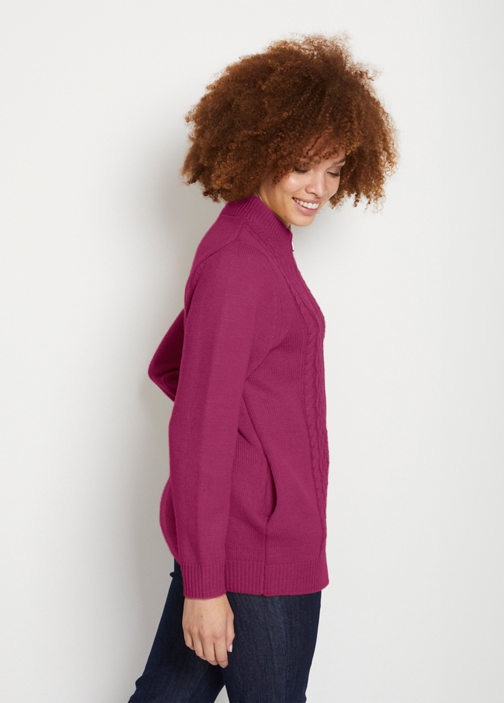Gilet col montant zippé Femme Violet PARMAIN DR1