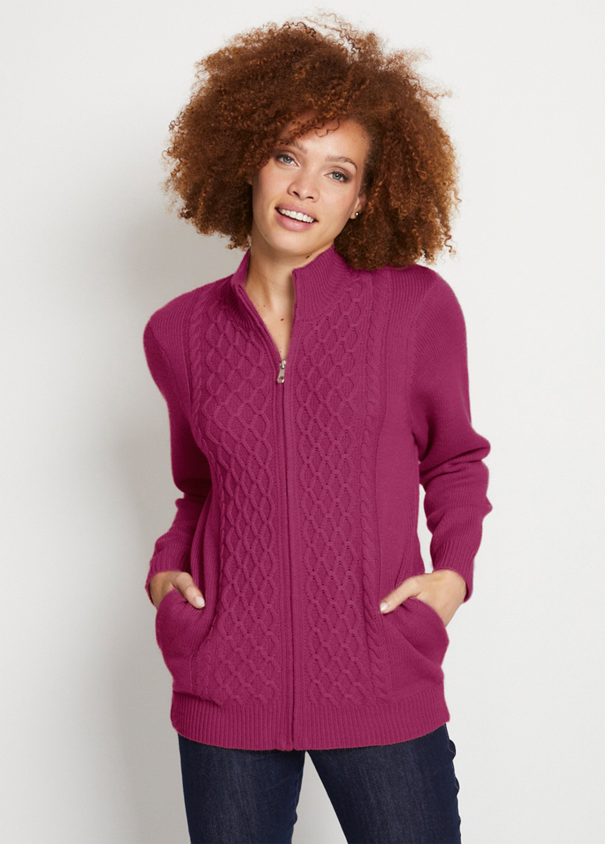 Gilet col montant zippé Femme Violet PARMAIN FA1