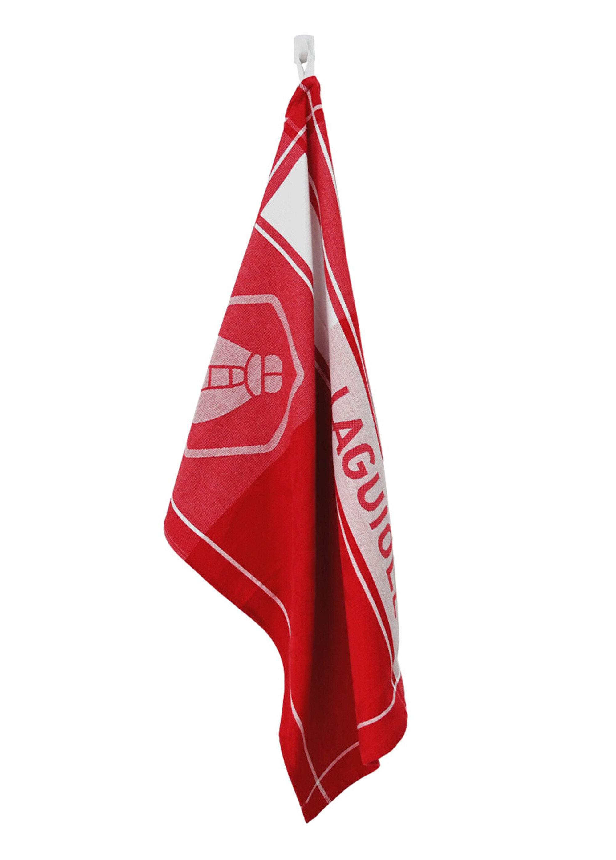 Lot de 3 torchons jacquard assortis, Miel 2R Rouge 9270135 DE1