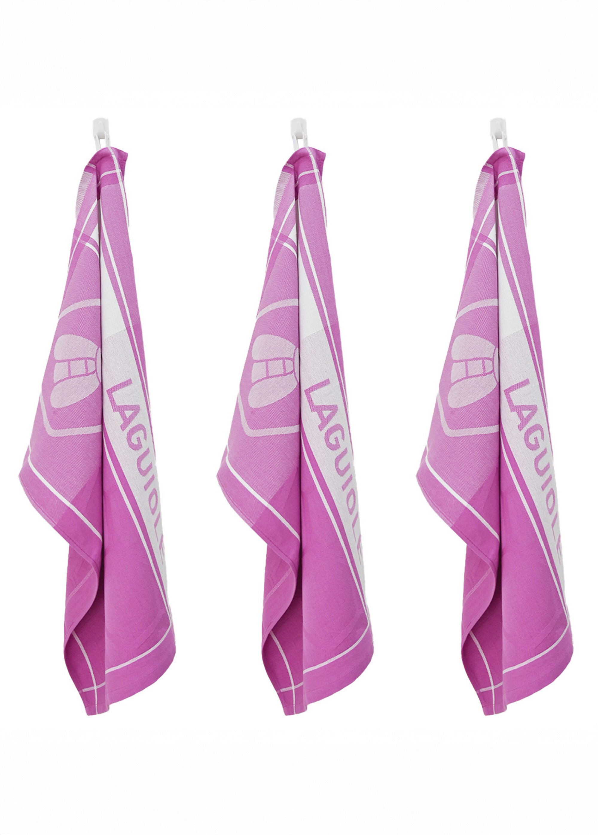 Lot de 3 torchons jacquard assortis, Miel 3M